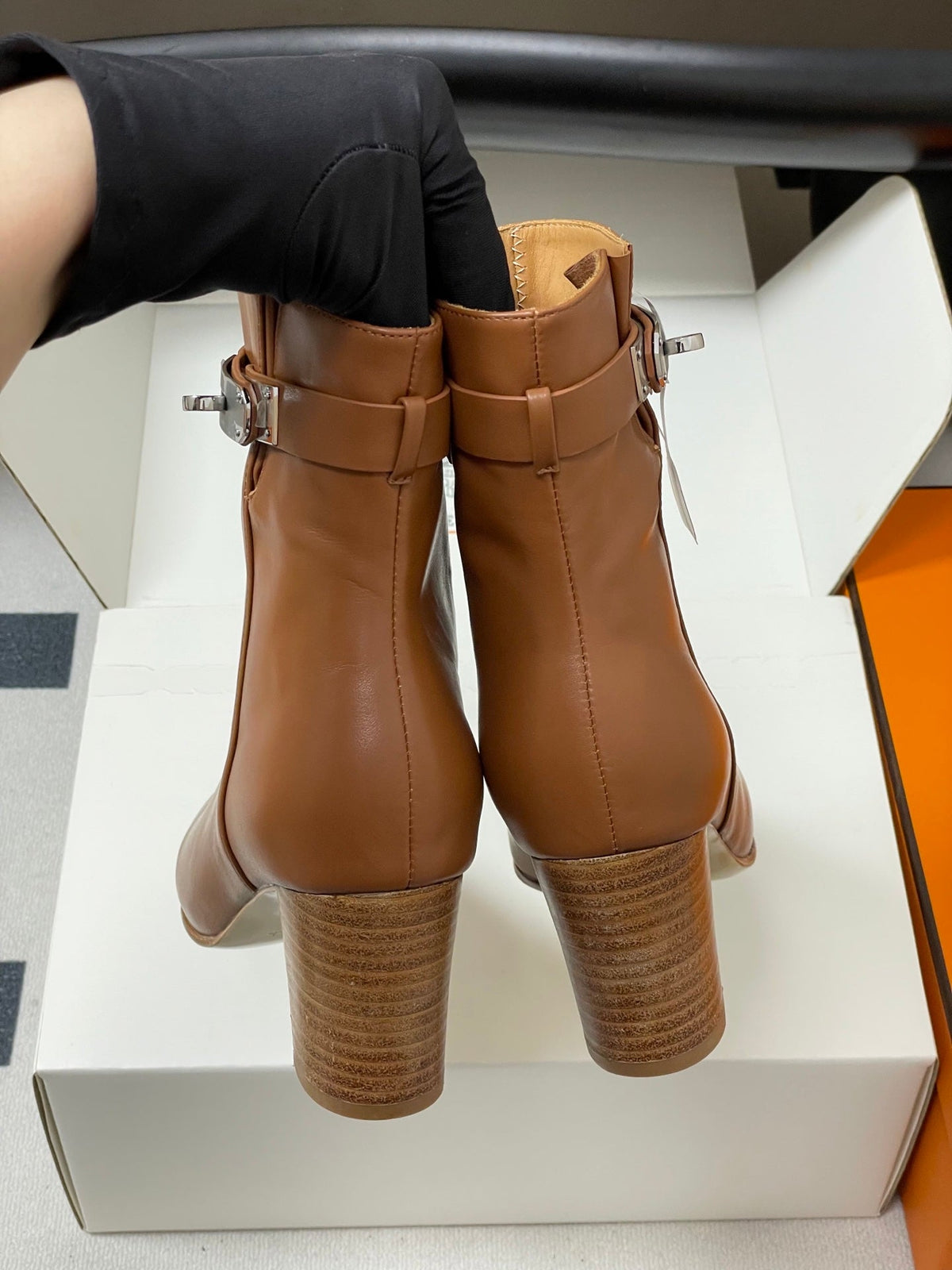 Hermès Saint Germain Kelly Buckle Ankle Boots – 25FW