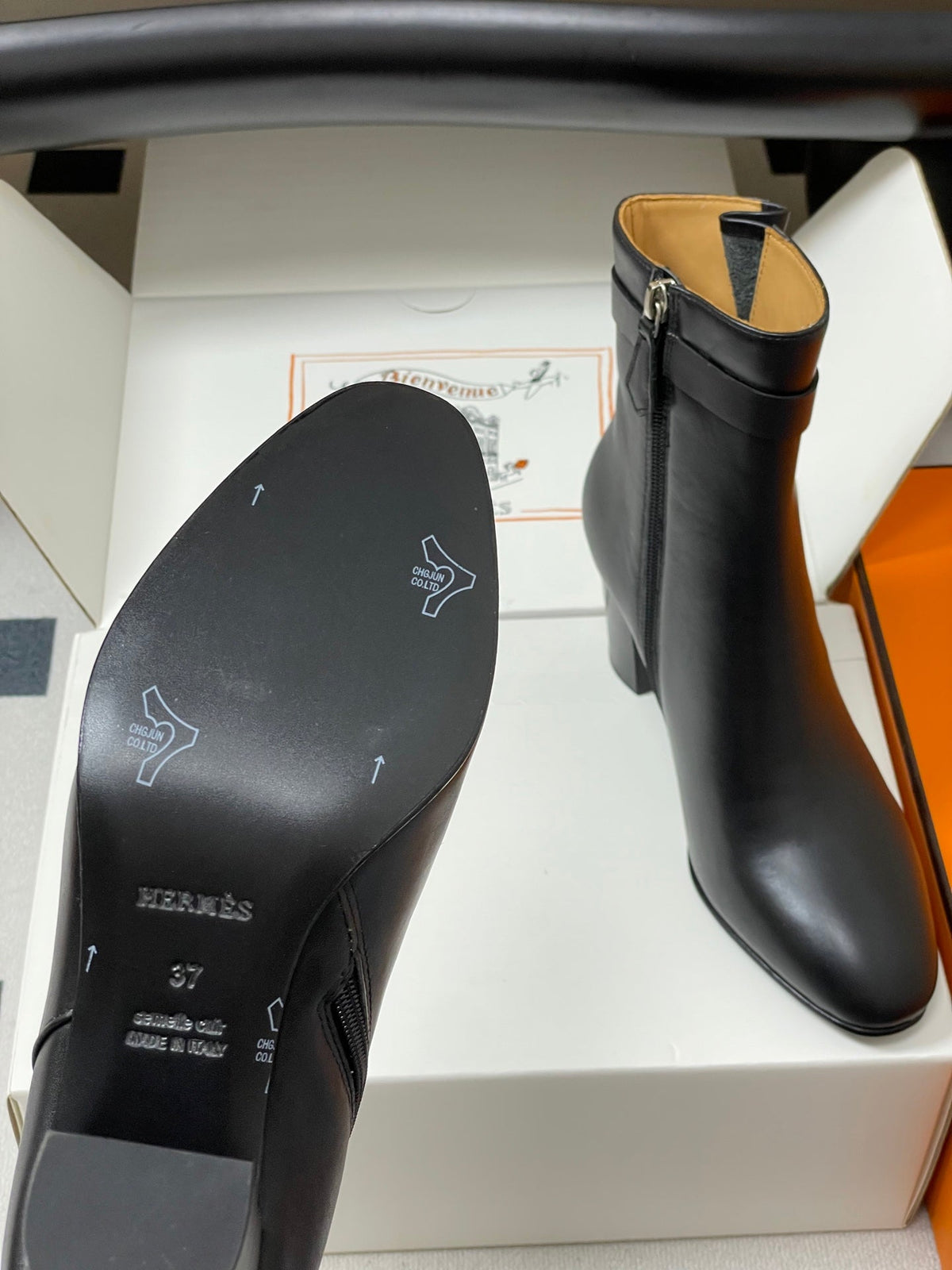 Hermès Saint Germain Kelly Buckle Ankle Boots – 25FW