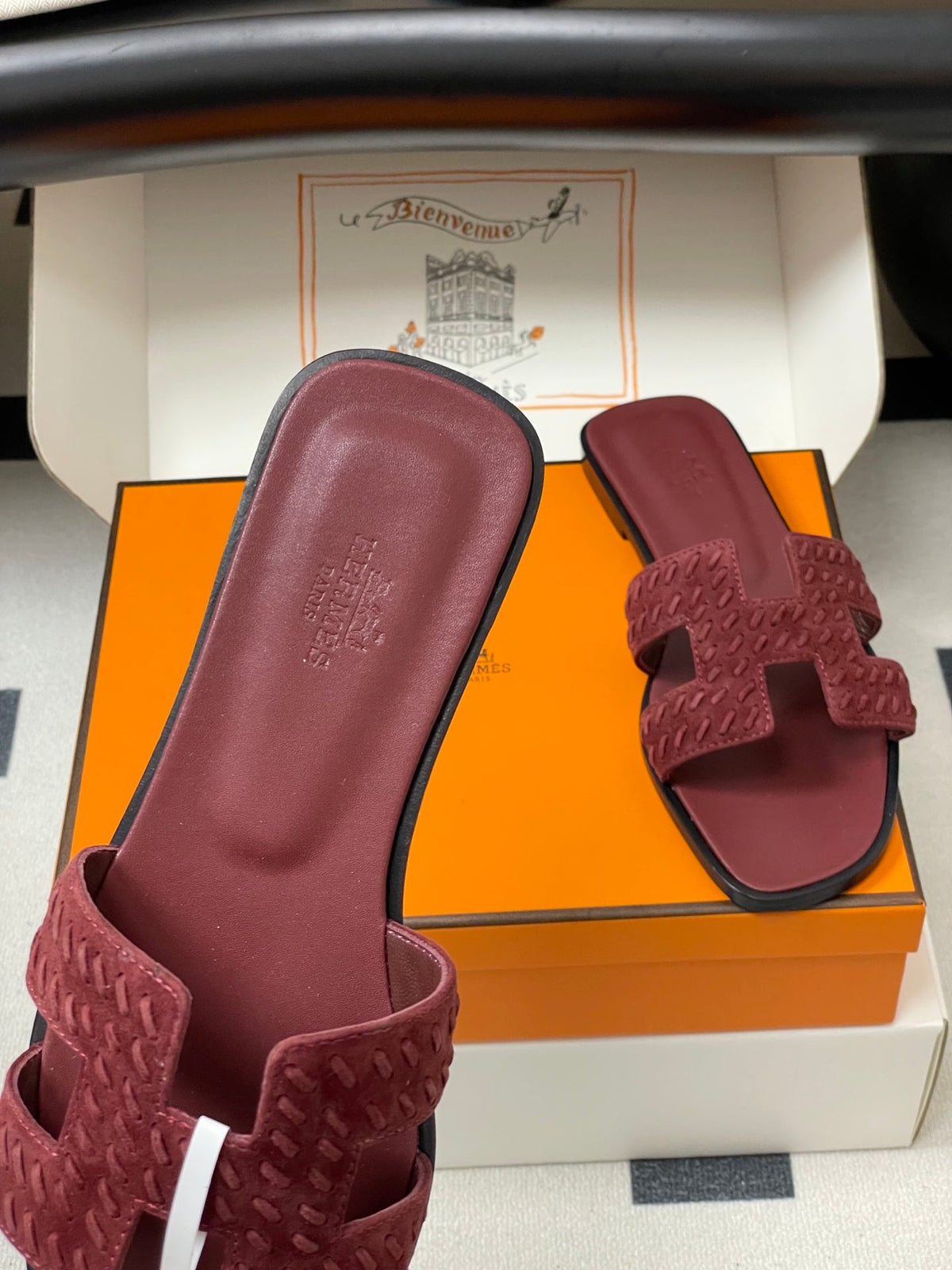 Hermès Oran Woven Suede Sandals – 2025 Collection