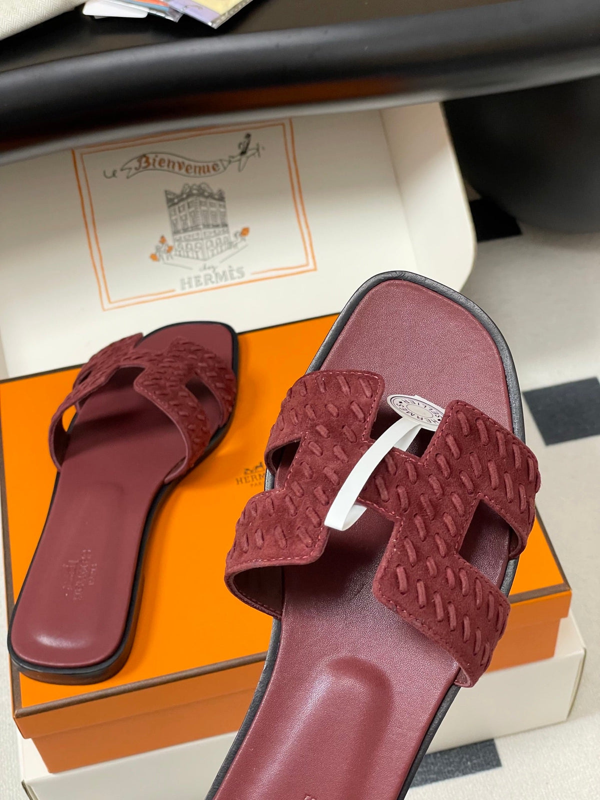 Hermès Oran Woven Suede Sandals – 2025 Collection