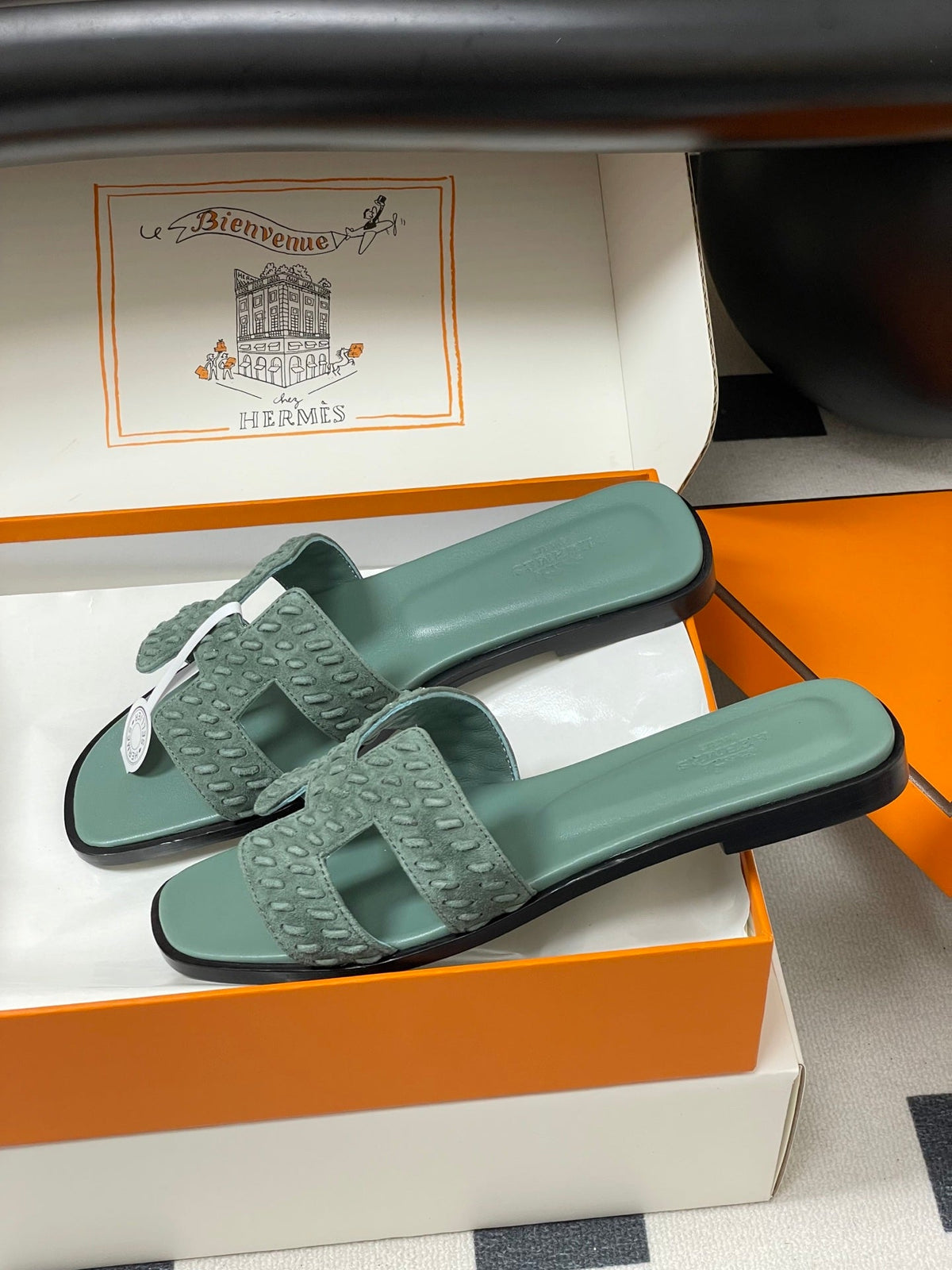 Hermès Oran Woven Suede Sandals – 2025 Collection