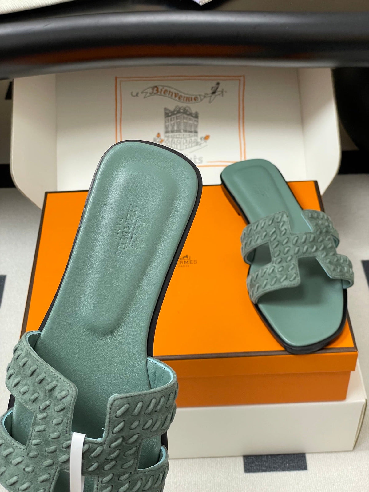 Hermès Oran Woven Suede Sandals – 2025 Collection