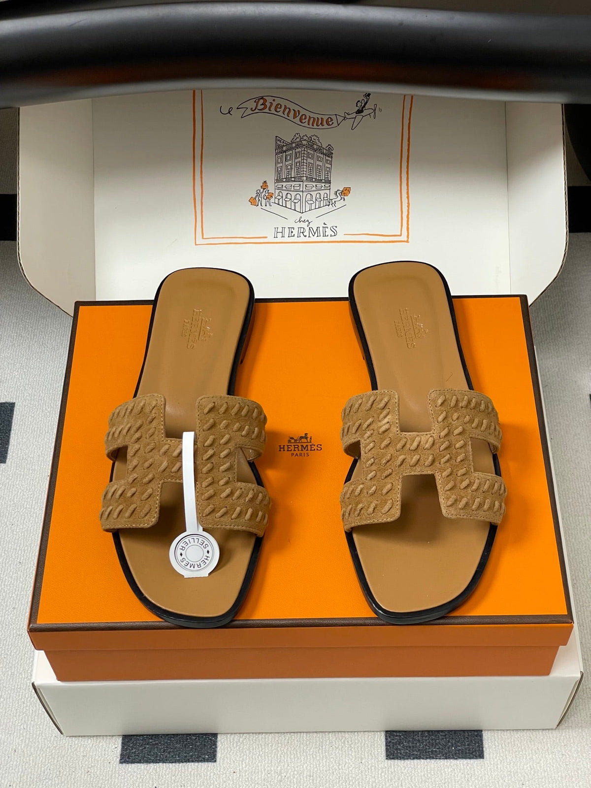 Hermès Oran Woven Suede Sandals – 2025 Collection
