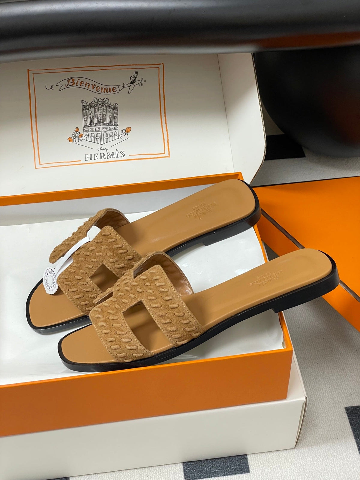 Hermès Oran Woven Suede Sandals – 2025 Collection