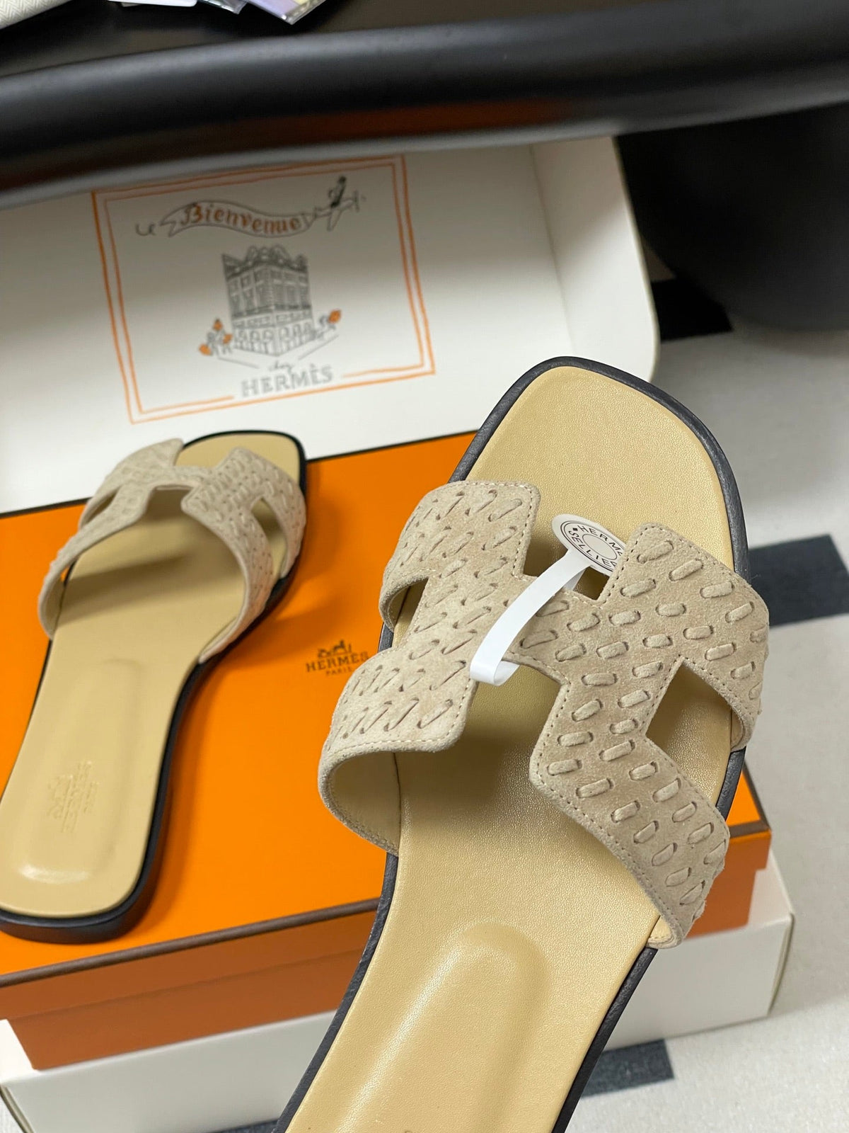 Hermès Oran Woven Suede Sandals – 2025 Collection
