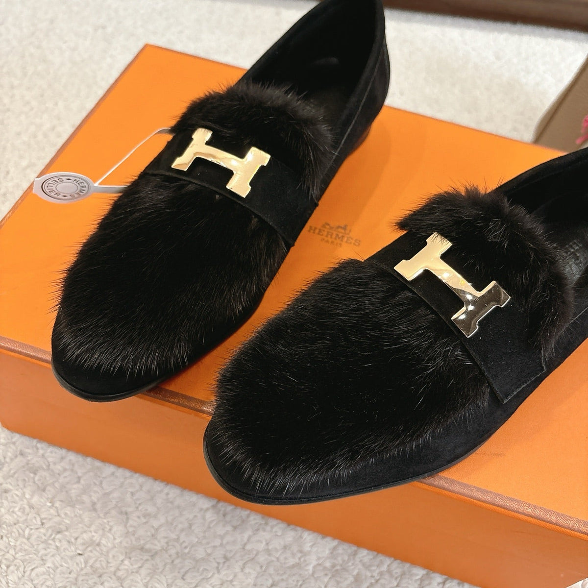 Hermès Mink Suede Loafers & Mules – Autumn/Winter Collection