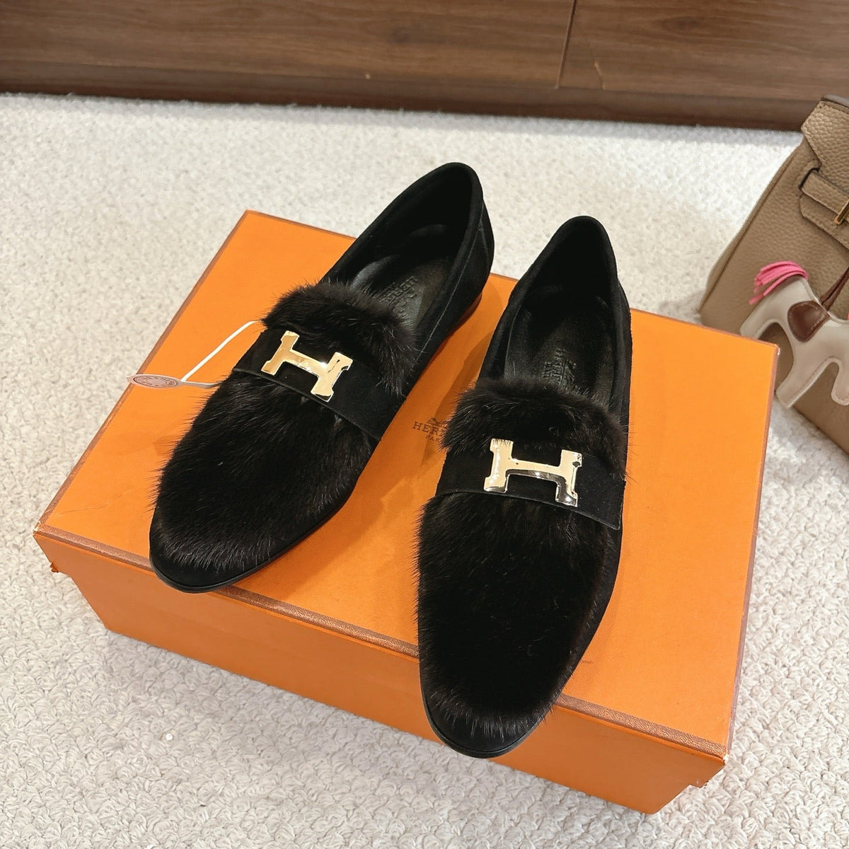 Hermès Mink Suede Loafers & Mules – Autumn/Winter Collection