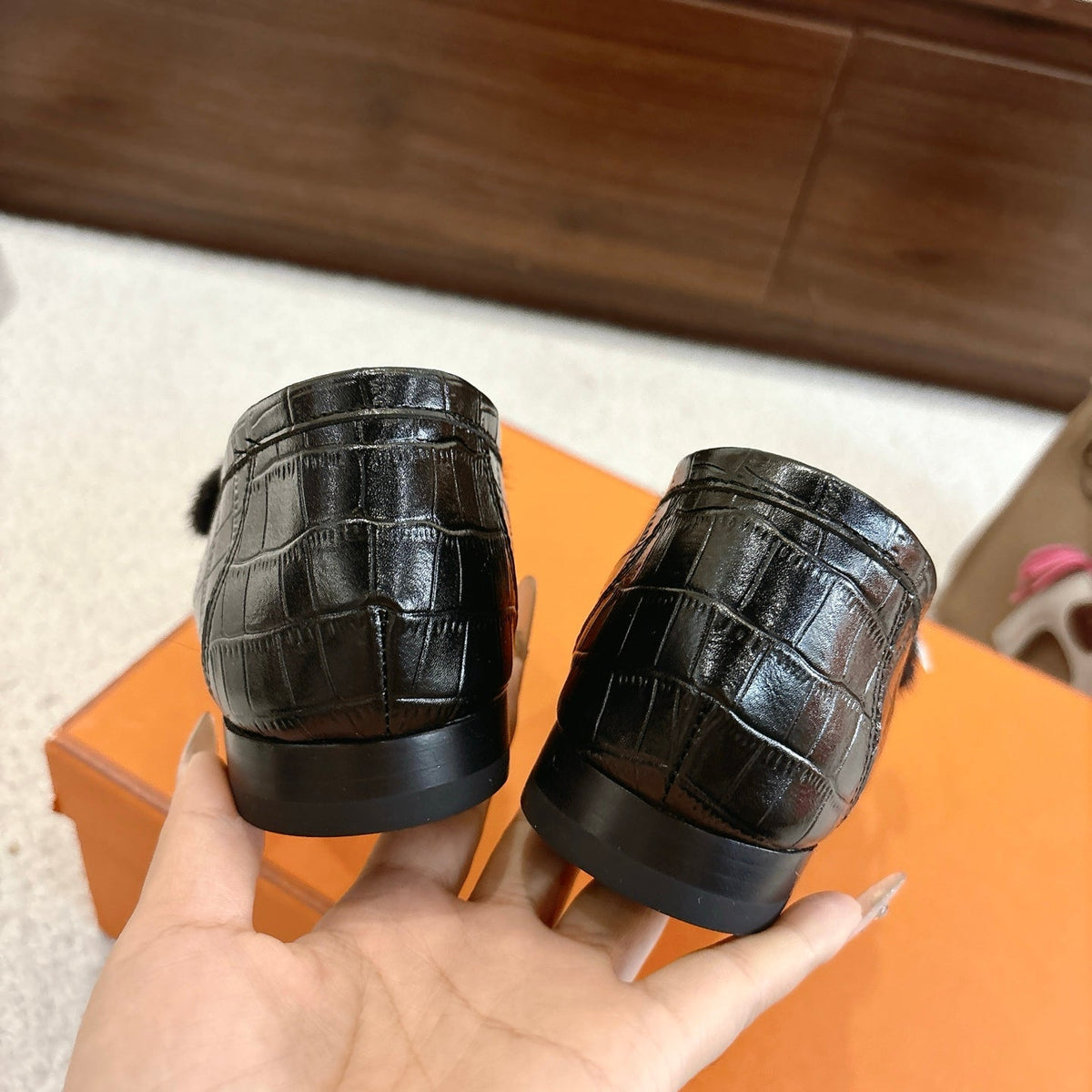Hermès Mink Suede Loafers & Mules – Autumn/Winter Collection