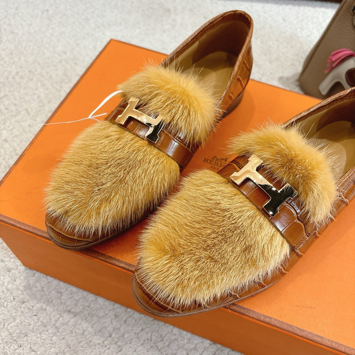 Hermès Mink Suede Loafers & Mules – Autumn/Winter Collection