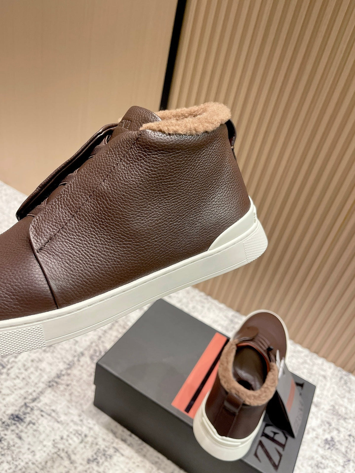 Zegna Triple Stitch High-Top Casual Shoes – 2025SS
