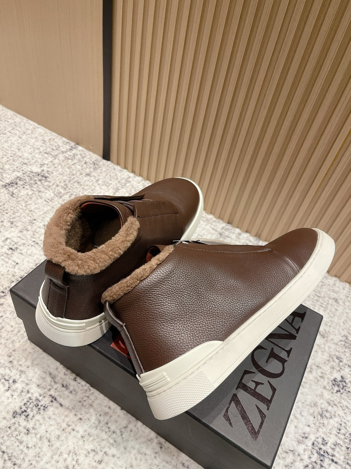Zegna Triple Stitch High-Top Casual Shoes – 2025SS