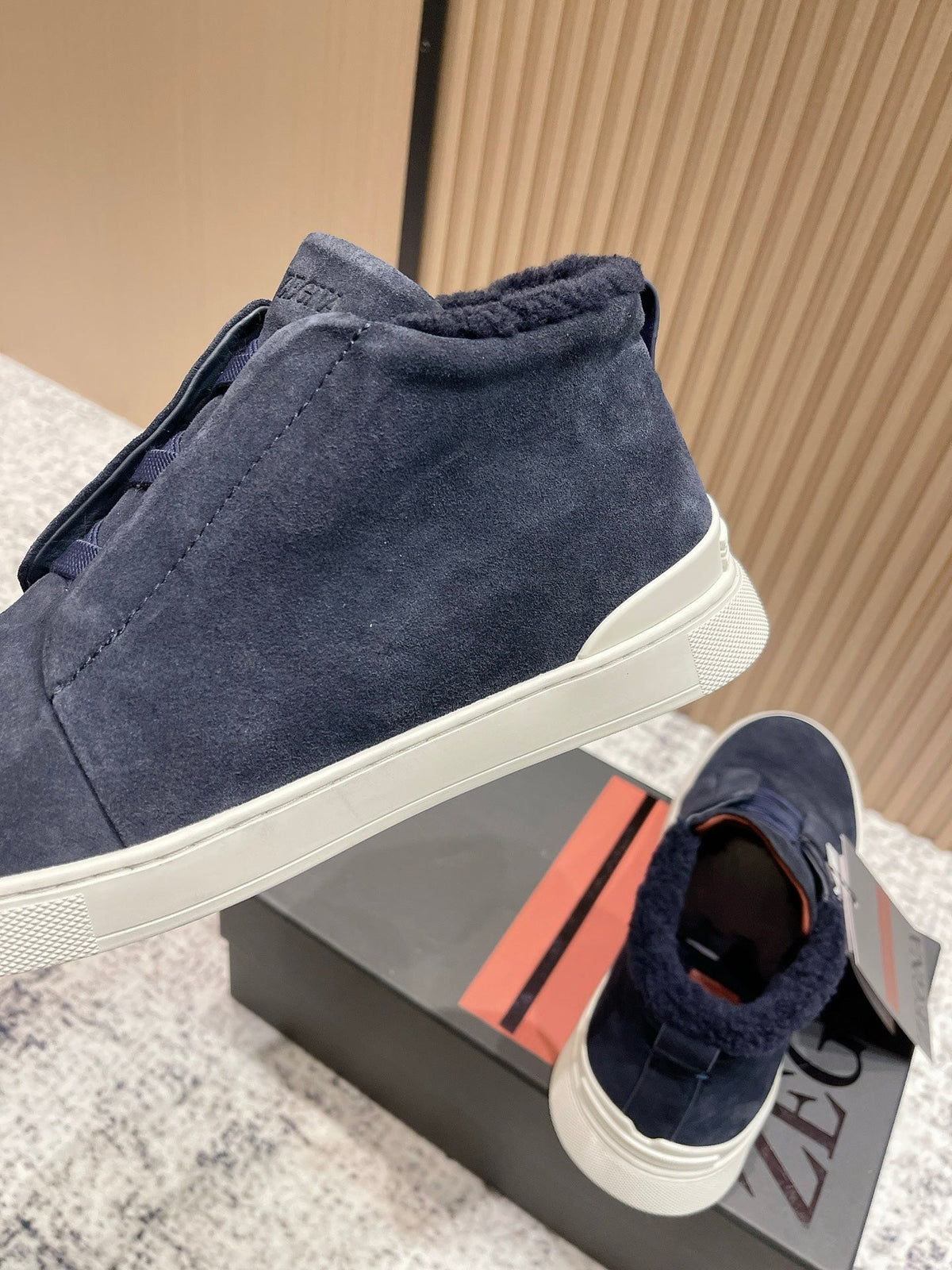 Zegna Triple Stitch High-Top Casual Shoes – 2025SS