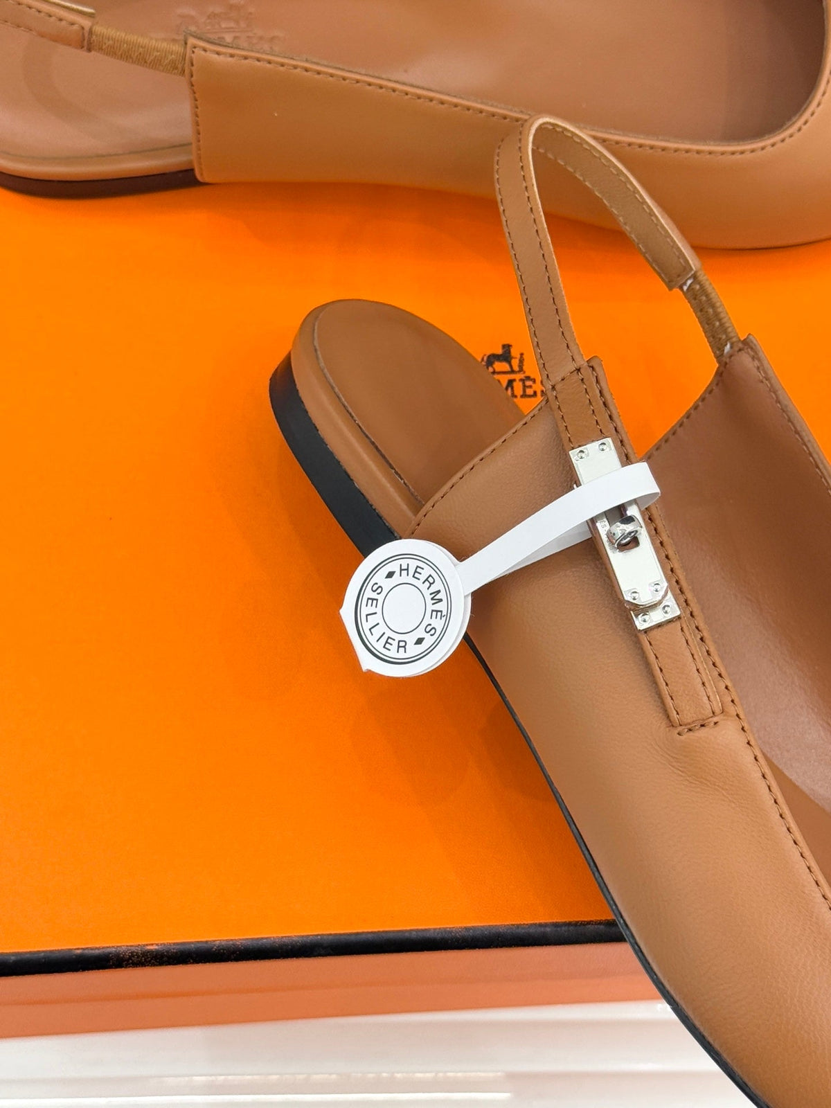 Hermès Kelly Buckle Pointed Toe Flat Sandals