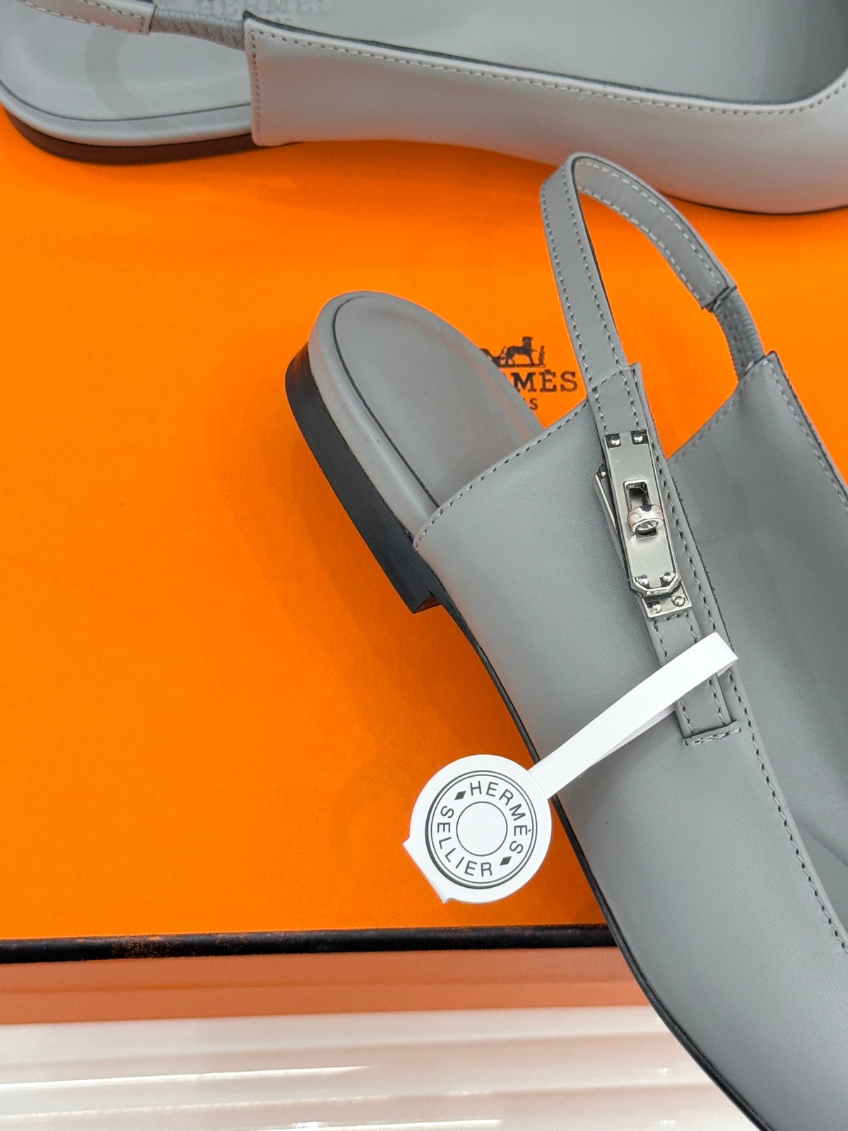 Hermès Kelly Buckle Pointed Toe Flat Sandals