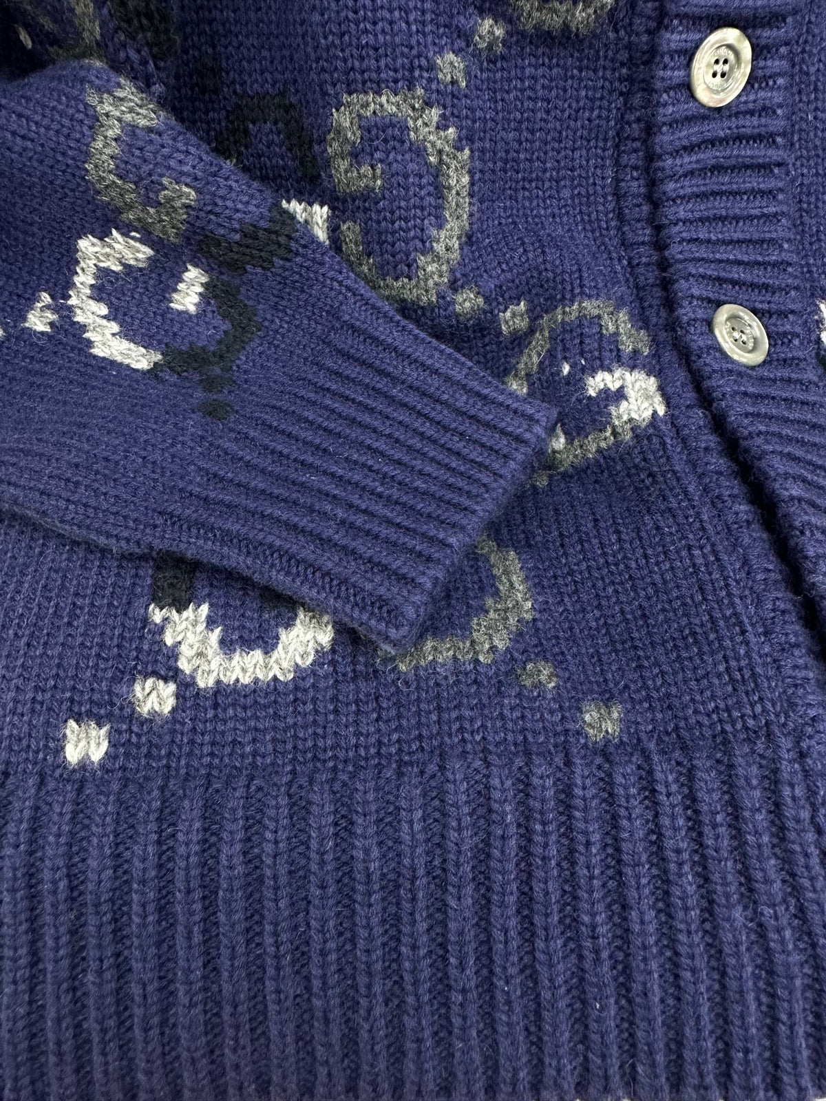 Gucci Double G Monogram Knit Cardigan