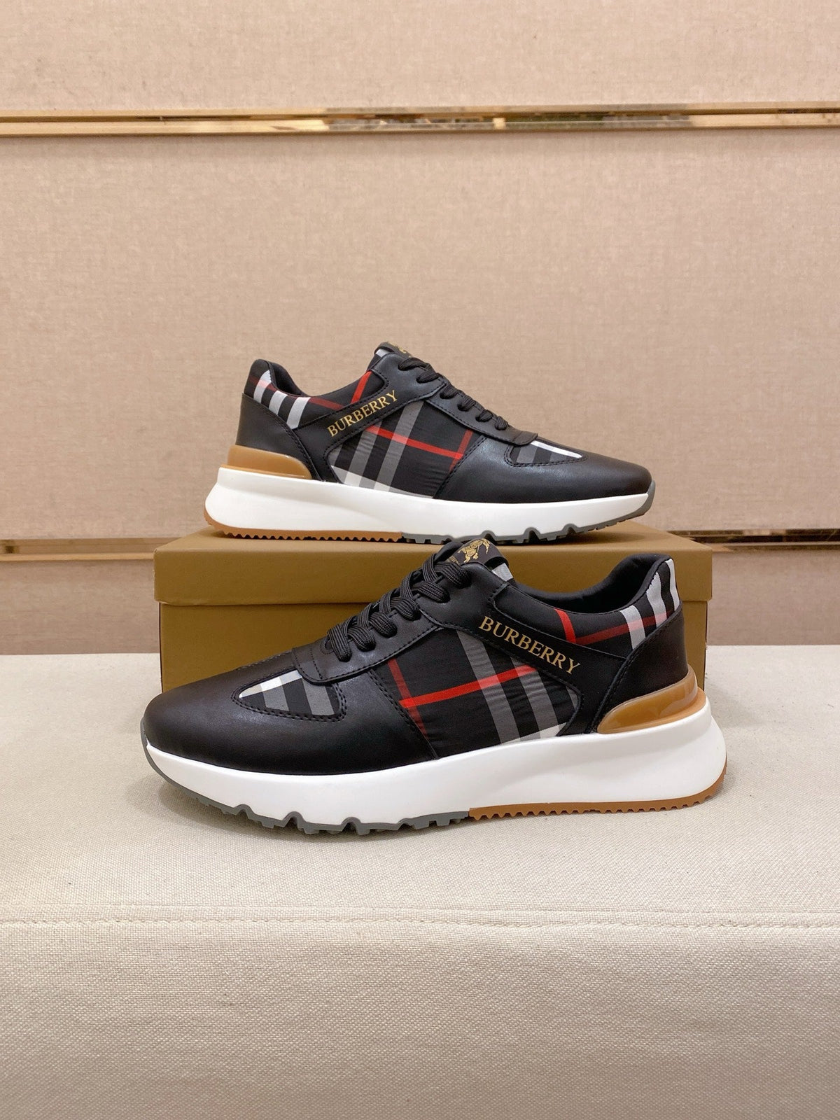 Burberry Italian Calfskin Leather Loafers