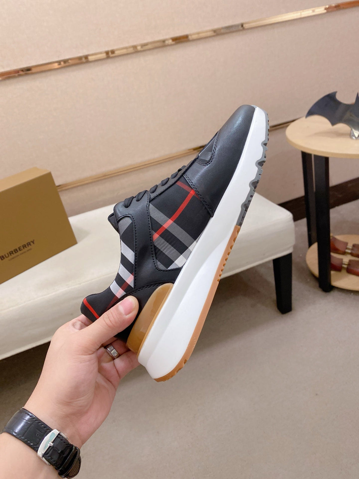 Burberry Italian Calfskin Leather Loafers
