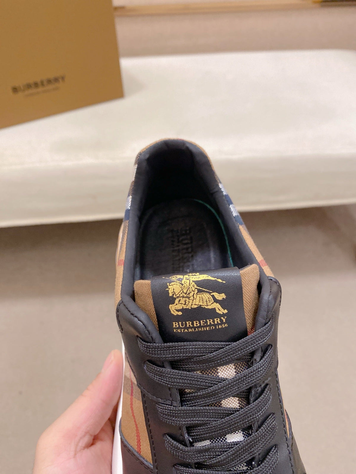 Burberry Italian Calfskin Leather Loafers