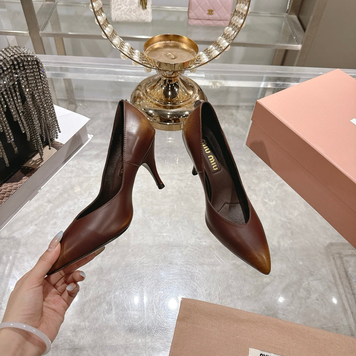Miu Miu Pointed Toe Classic Pumps – Spring 2026 Collection