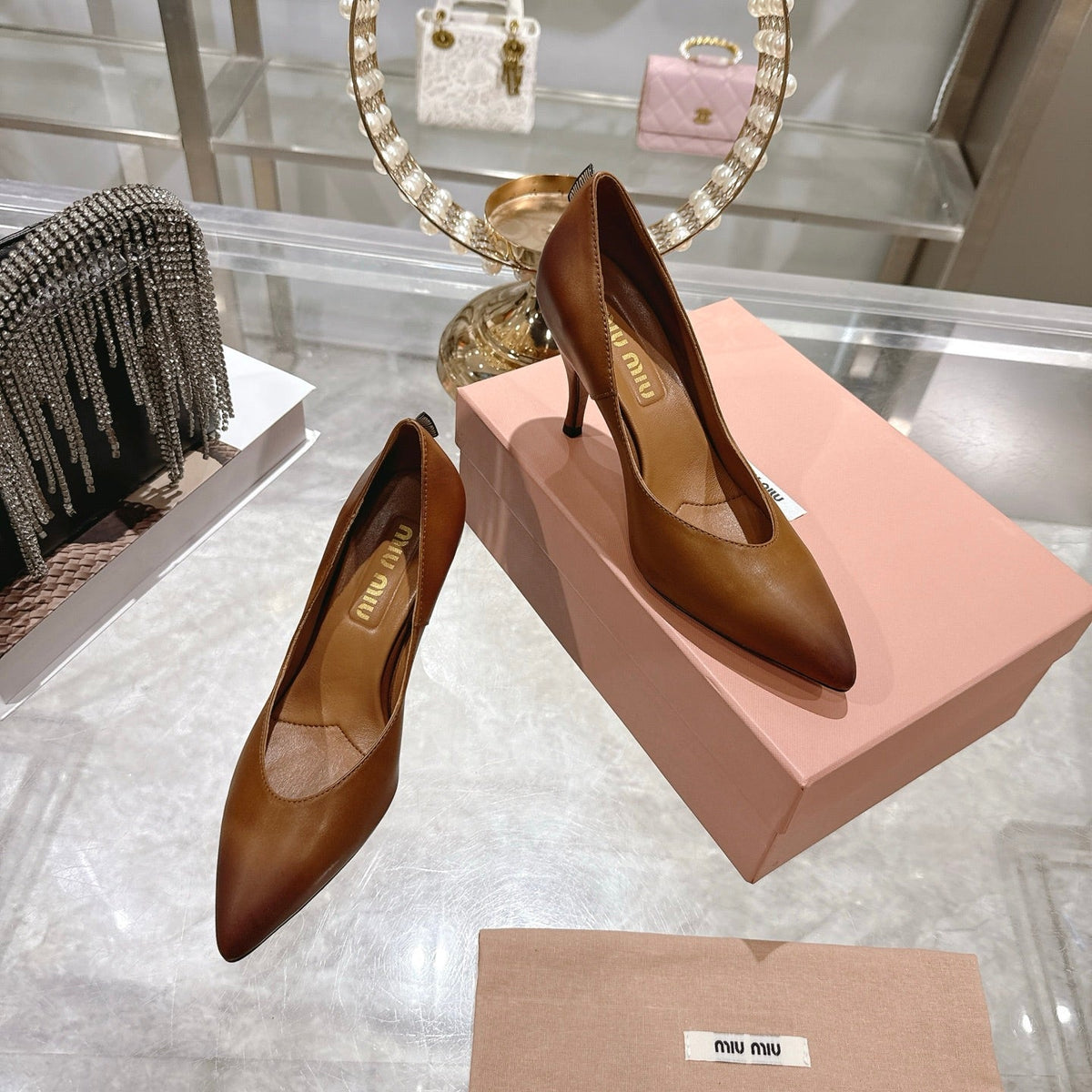 Miu Miu Pointed Toe Classic Pumps – Spring 2026 Collection