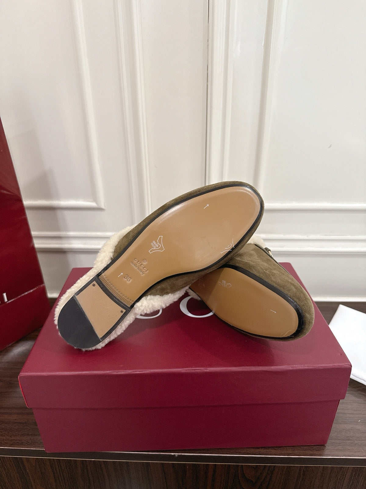 Gucci Princetown Merino Wool Mules