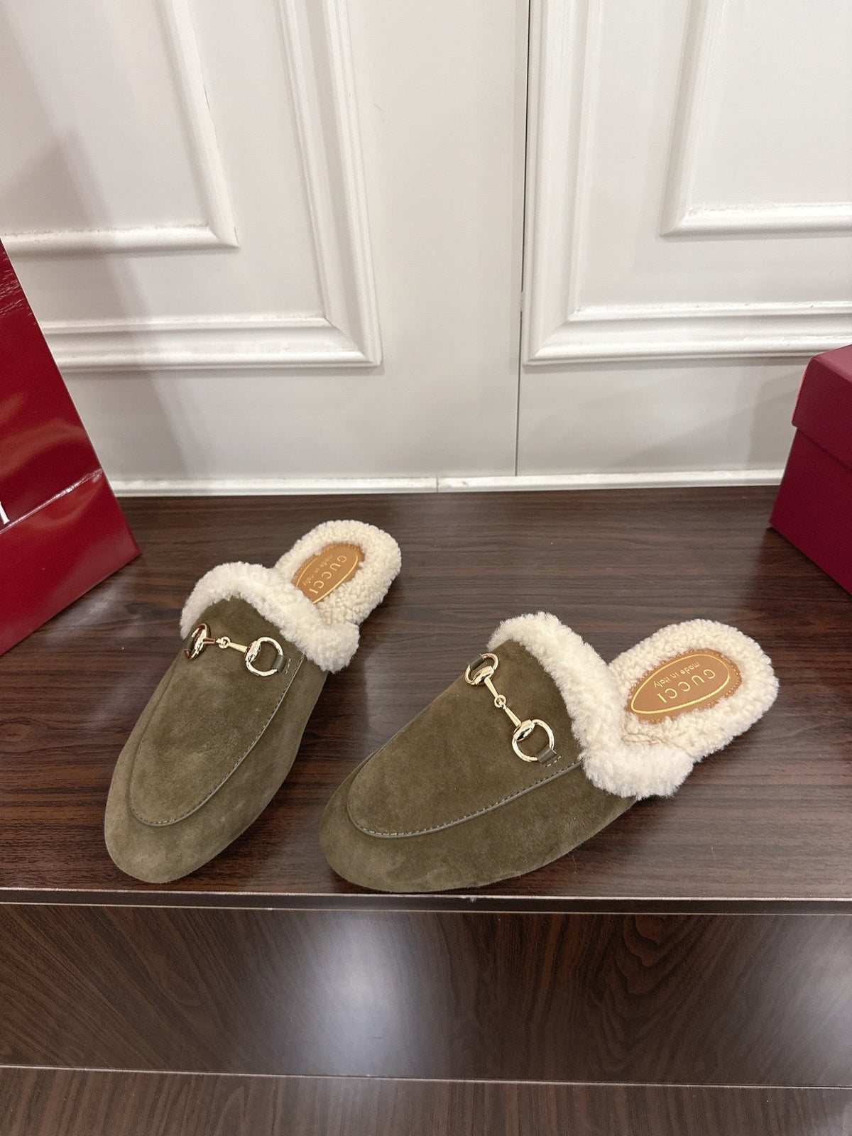 Gucci Princetown Merino Wool Mules