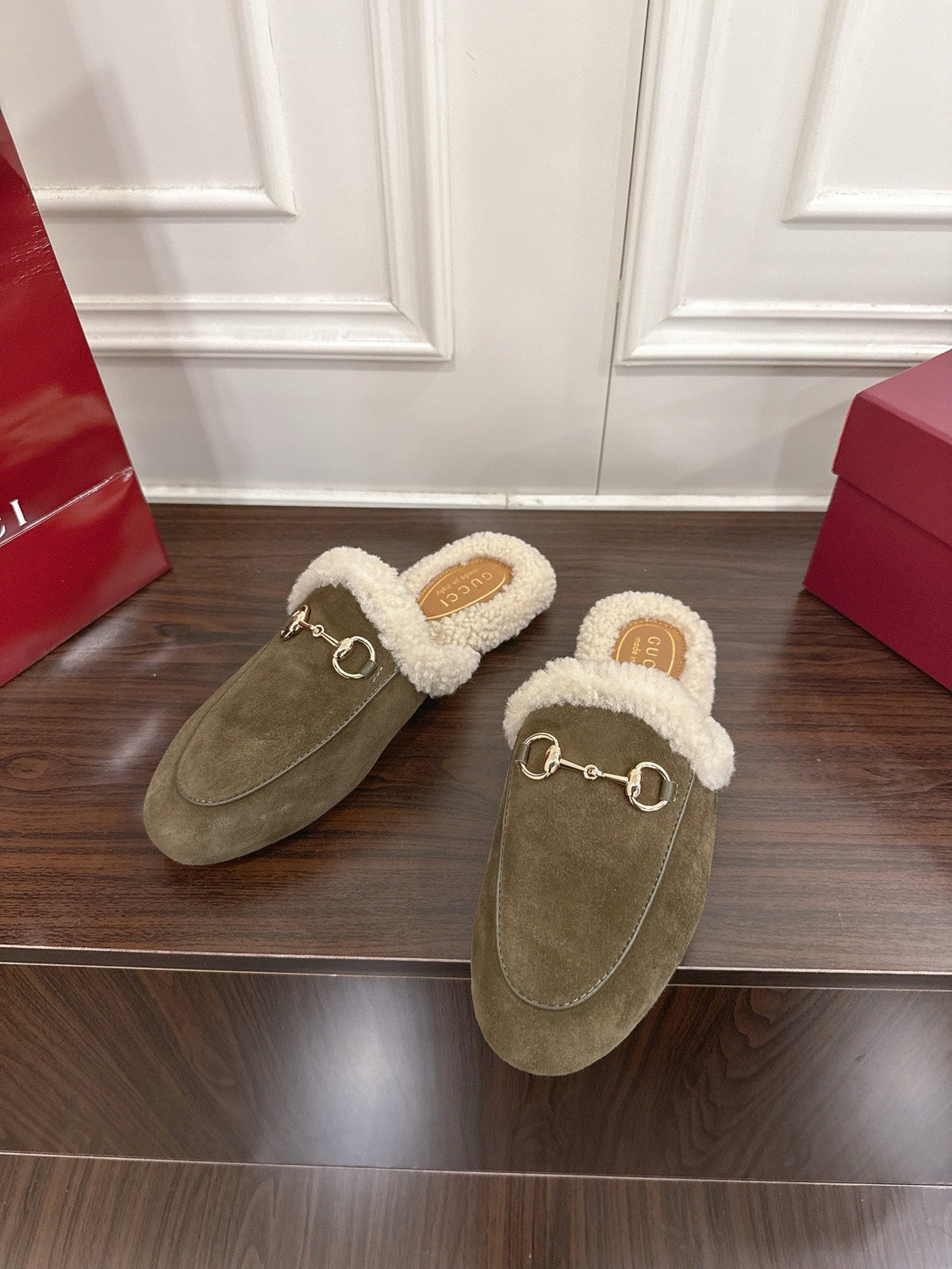 Gucci Princetown Merino Wool Mules