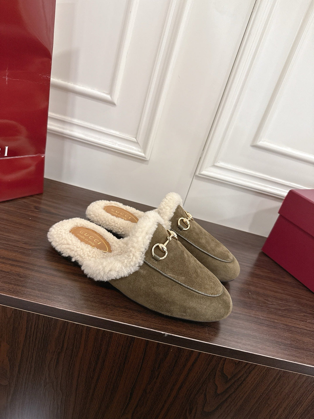 Gucci Princetown Merino Wool Mules