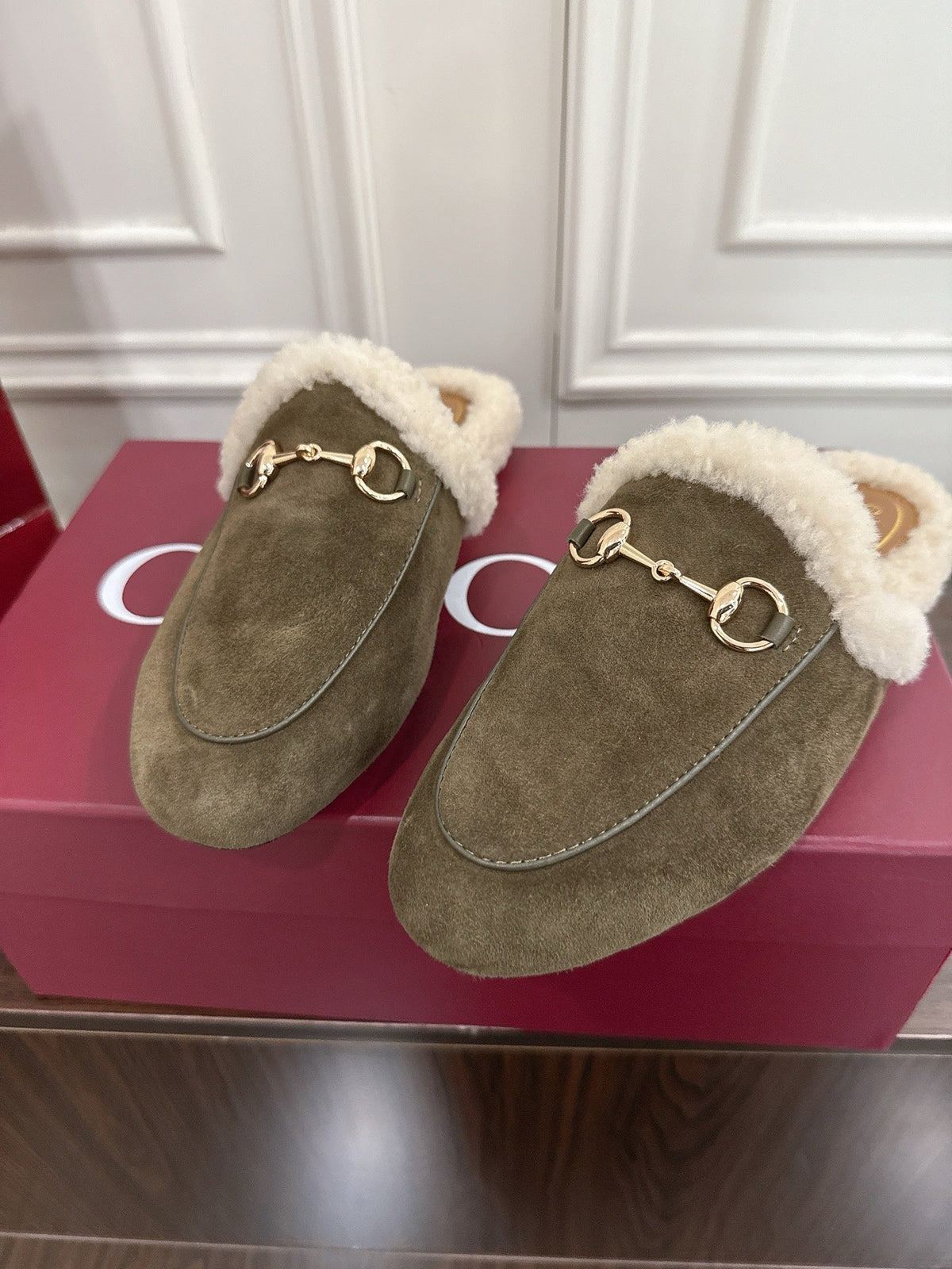 Gucci Princetown Merino Wool Mules