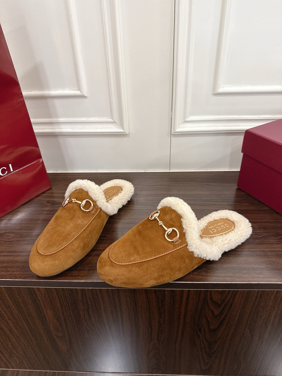 Gucci Princetown Merino Wool Mules