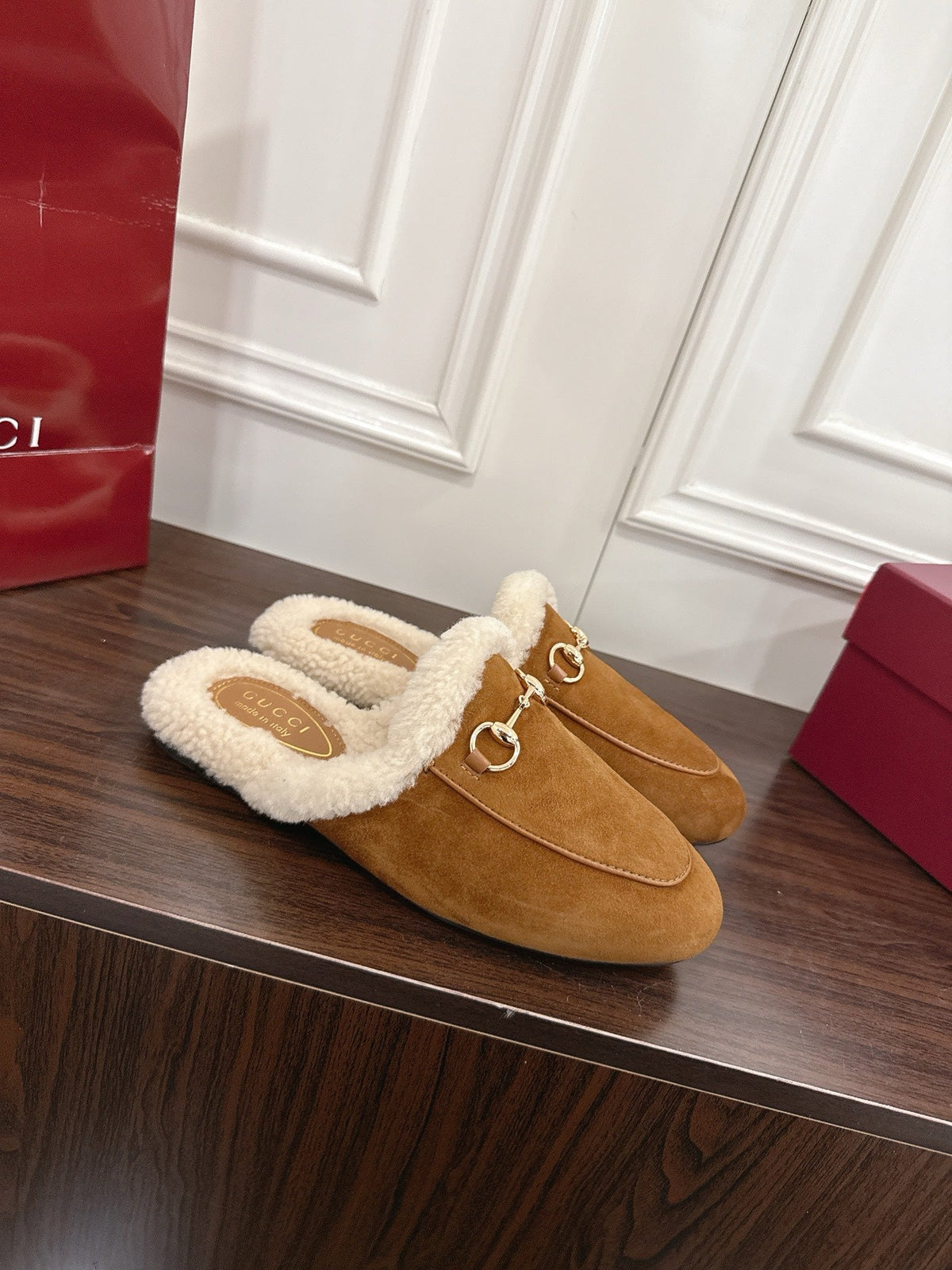 Gucci Princetown Merino Wool Mules