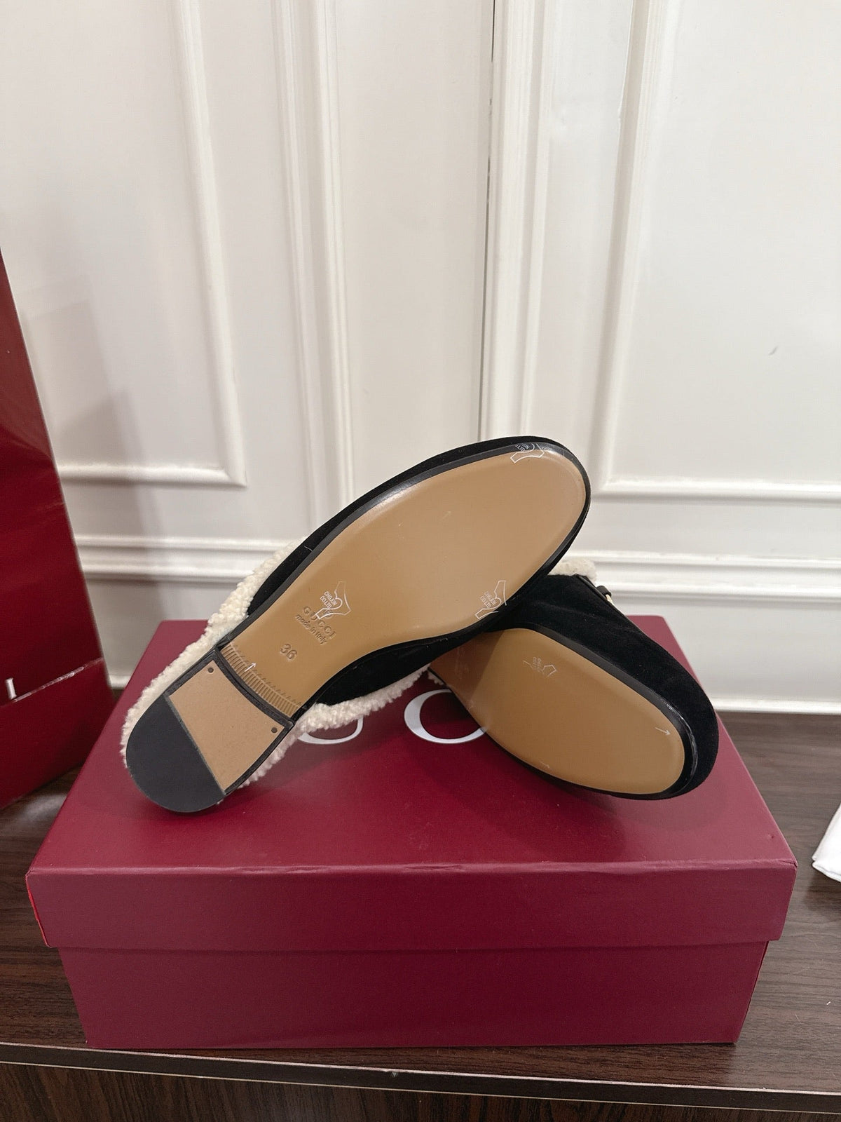 Gucci Princetown Merino Wool Mules