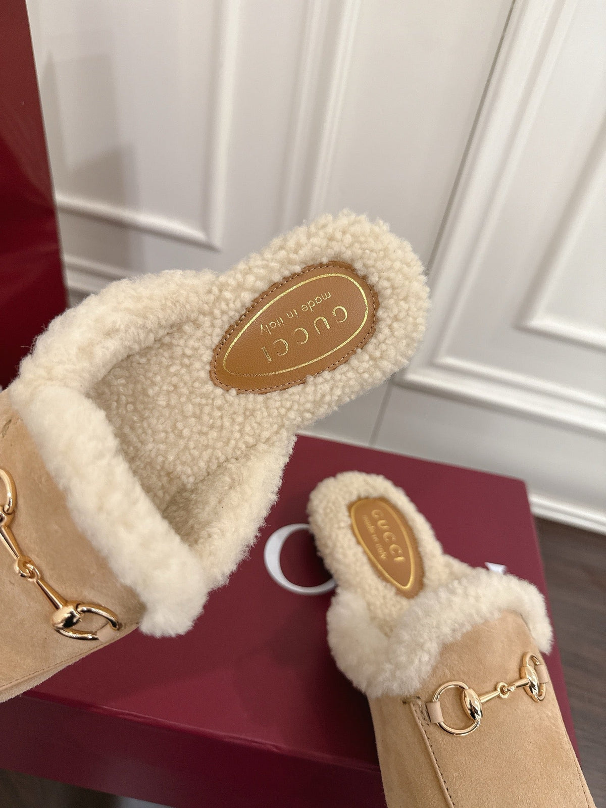 Gucci Princetown Merino Wool Mules