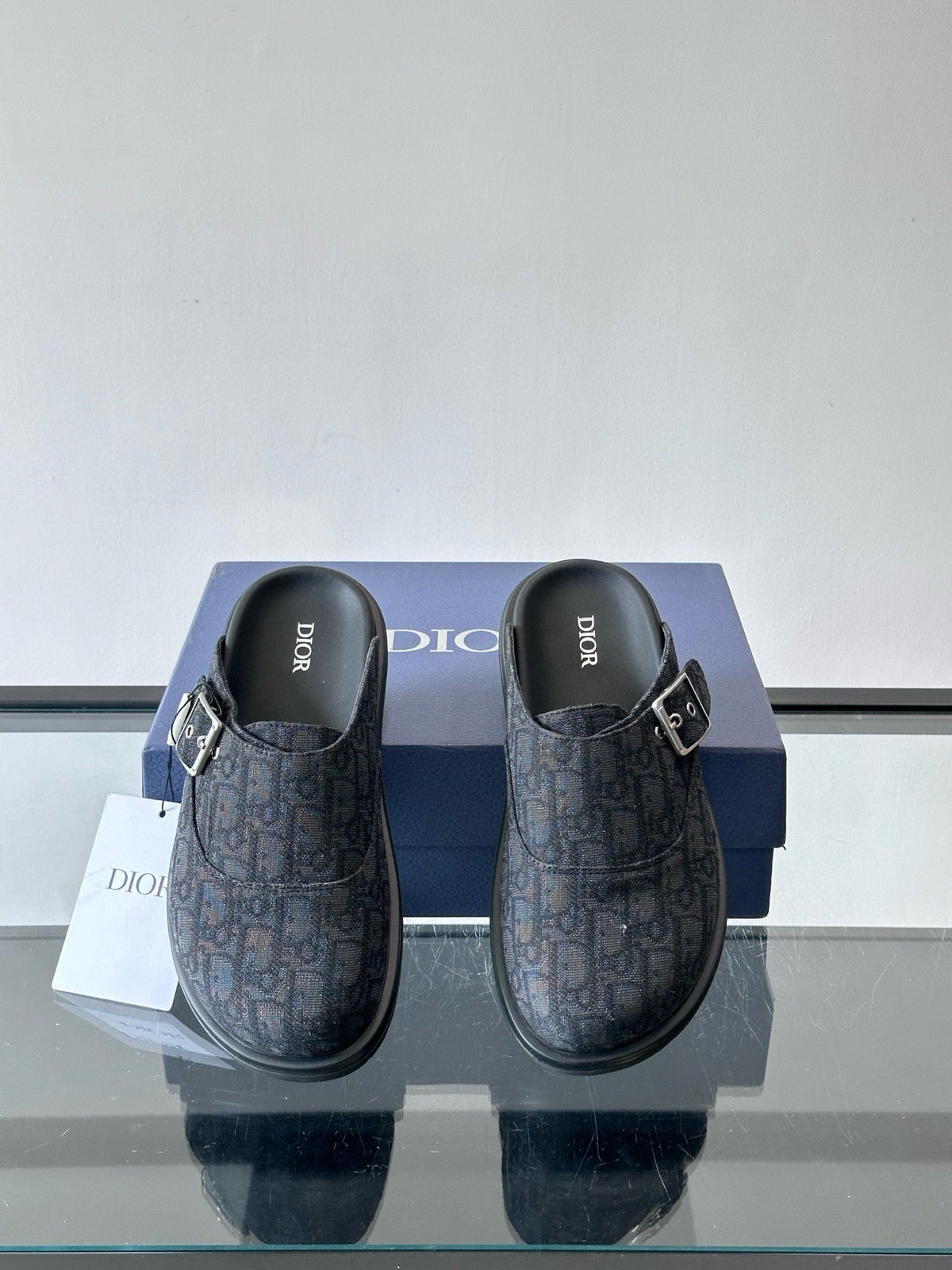 Dior Oblique Print Closed-Toe Mules