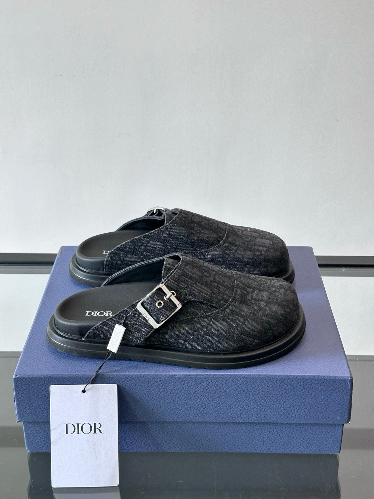Dior Oblique Print Closed-Toe Mules
