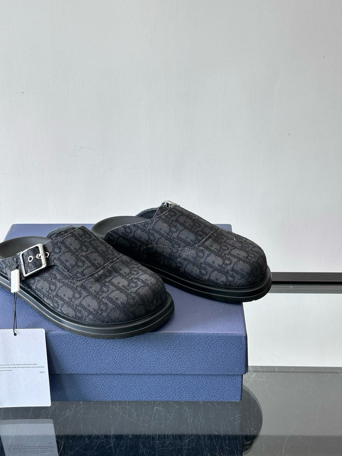 Dior Oblique Print Closed-Toe Mules