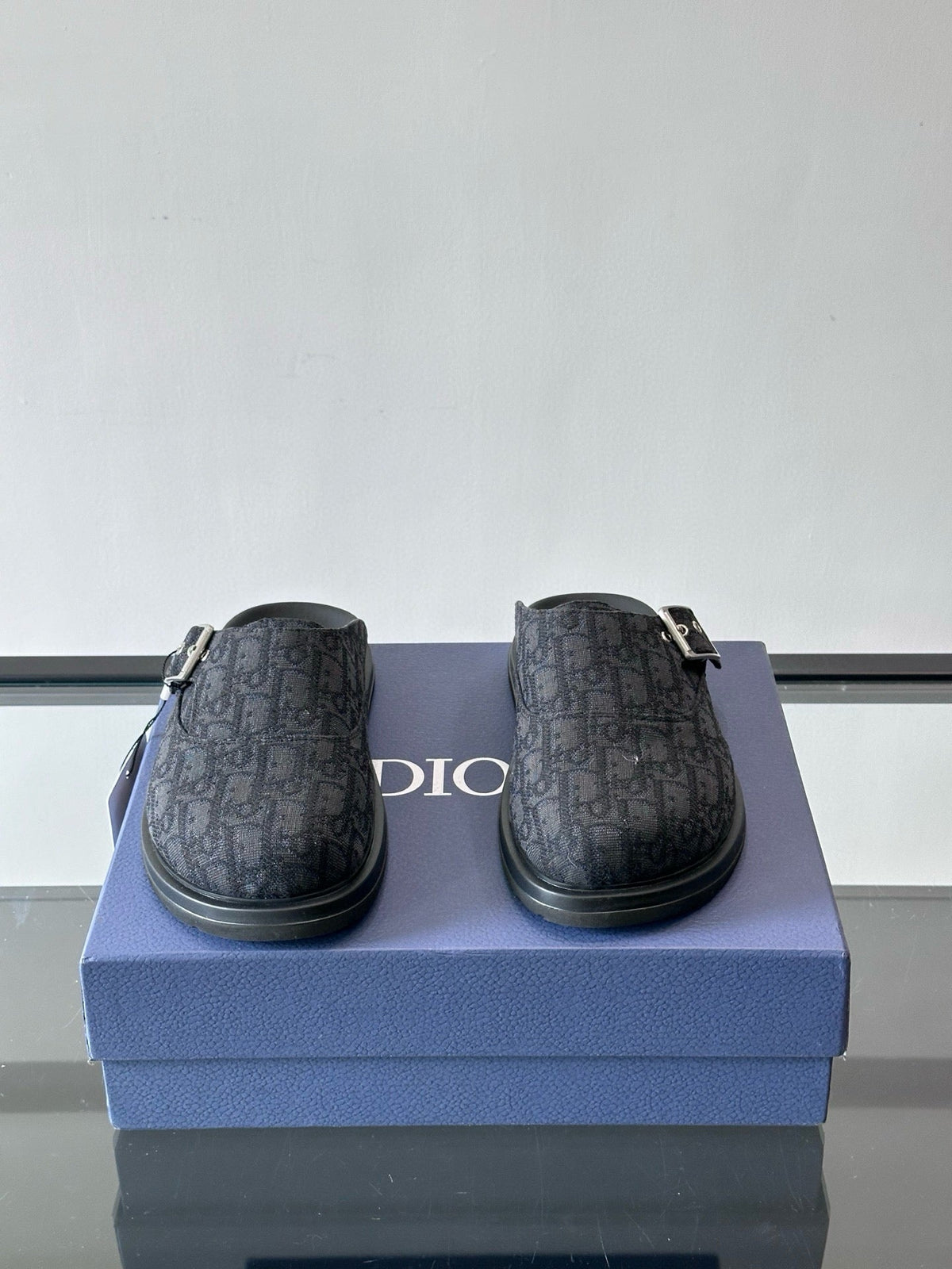 Dior Oblique Print Closed-Toe Mules