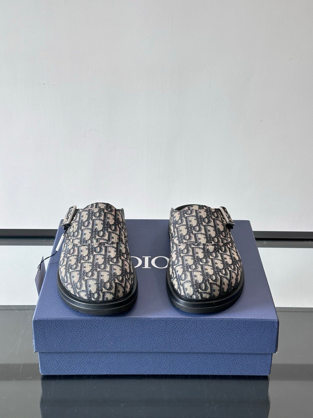 Dior Oblique Print Closed-Toe Mules