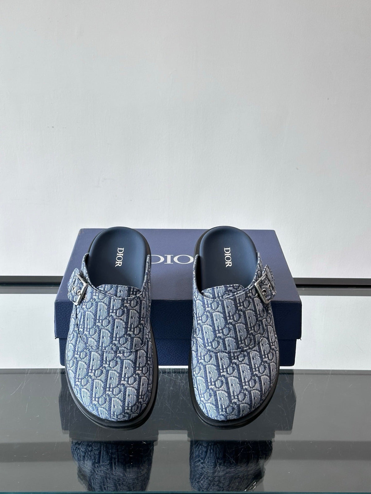 Dior Oblique Print Closed-Toe Mules