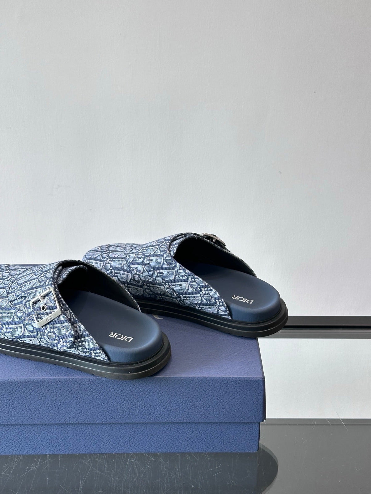 Dior Oblique Print Closed-Toe Mules