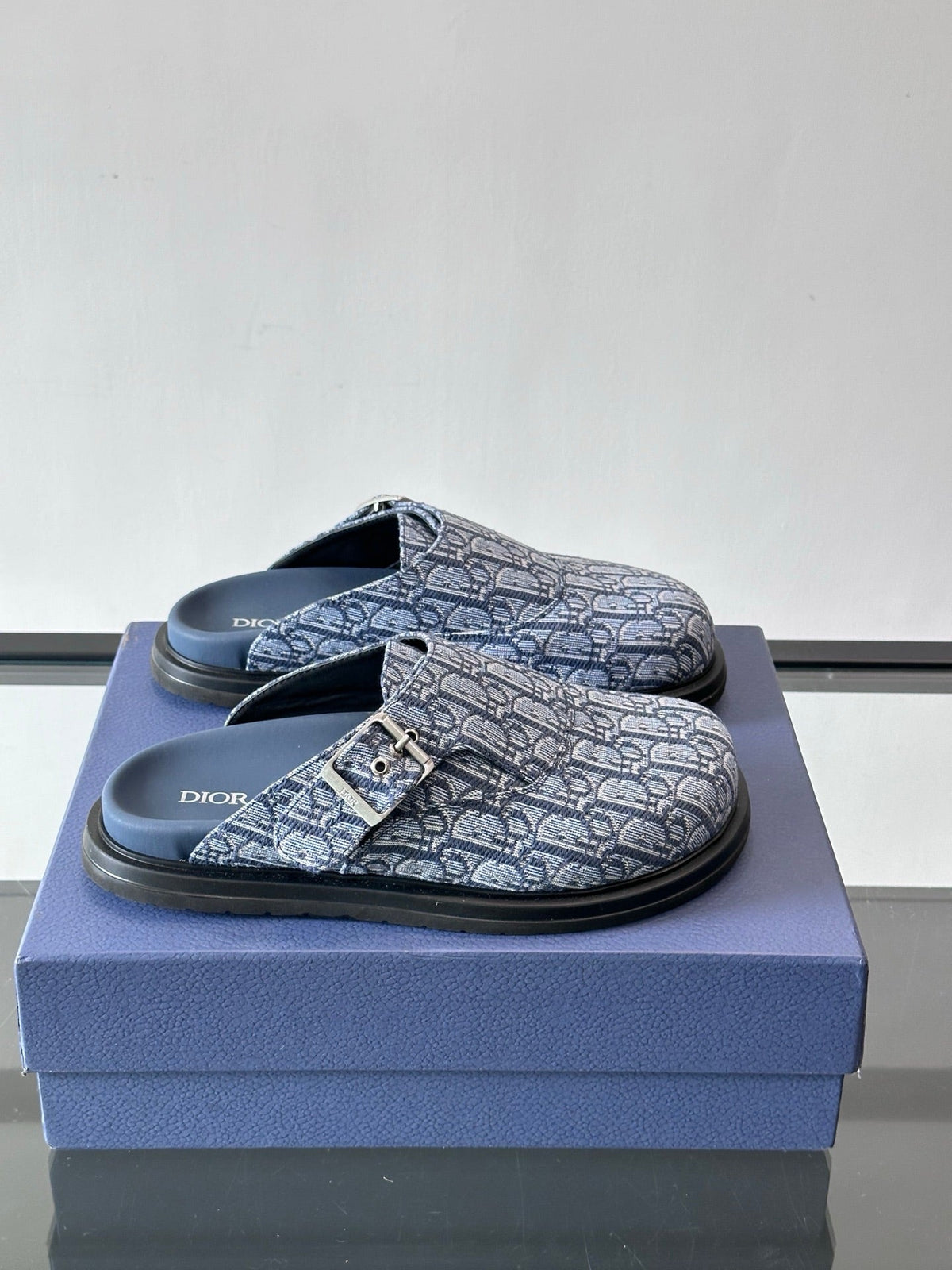 Dior Oblique Print Closed-Toe Mules