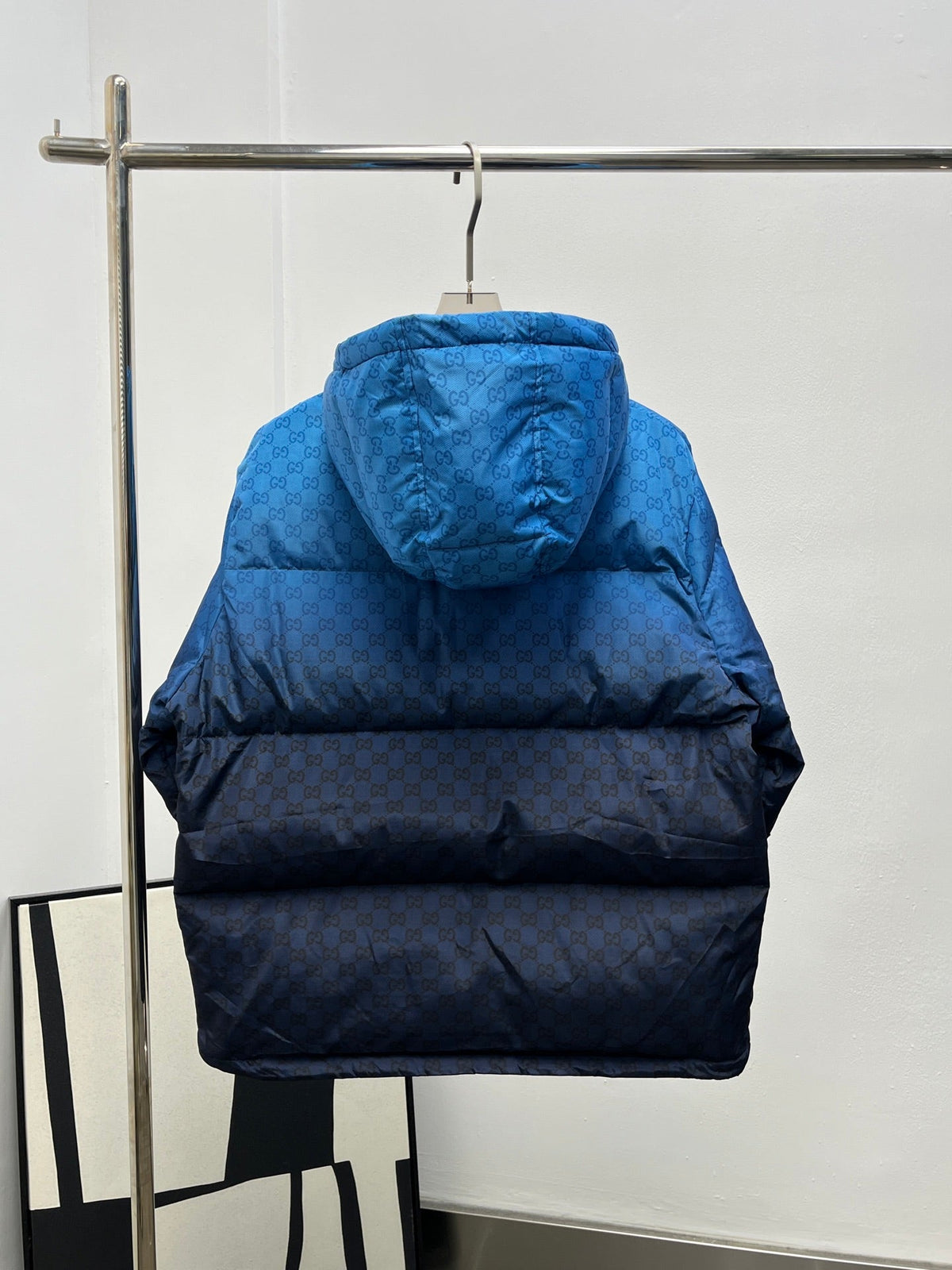 Gucci Jacquard Gradient Hooded Down Jacket