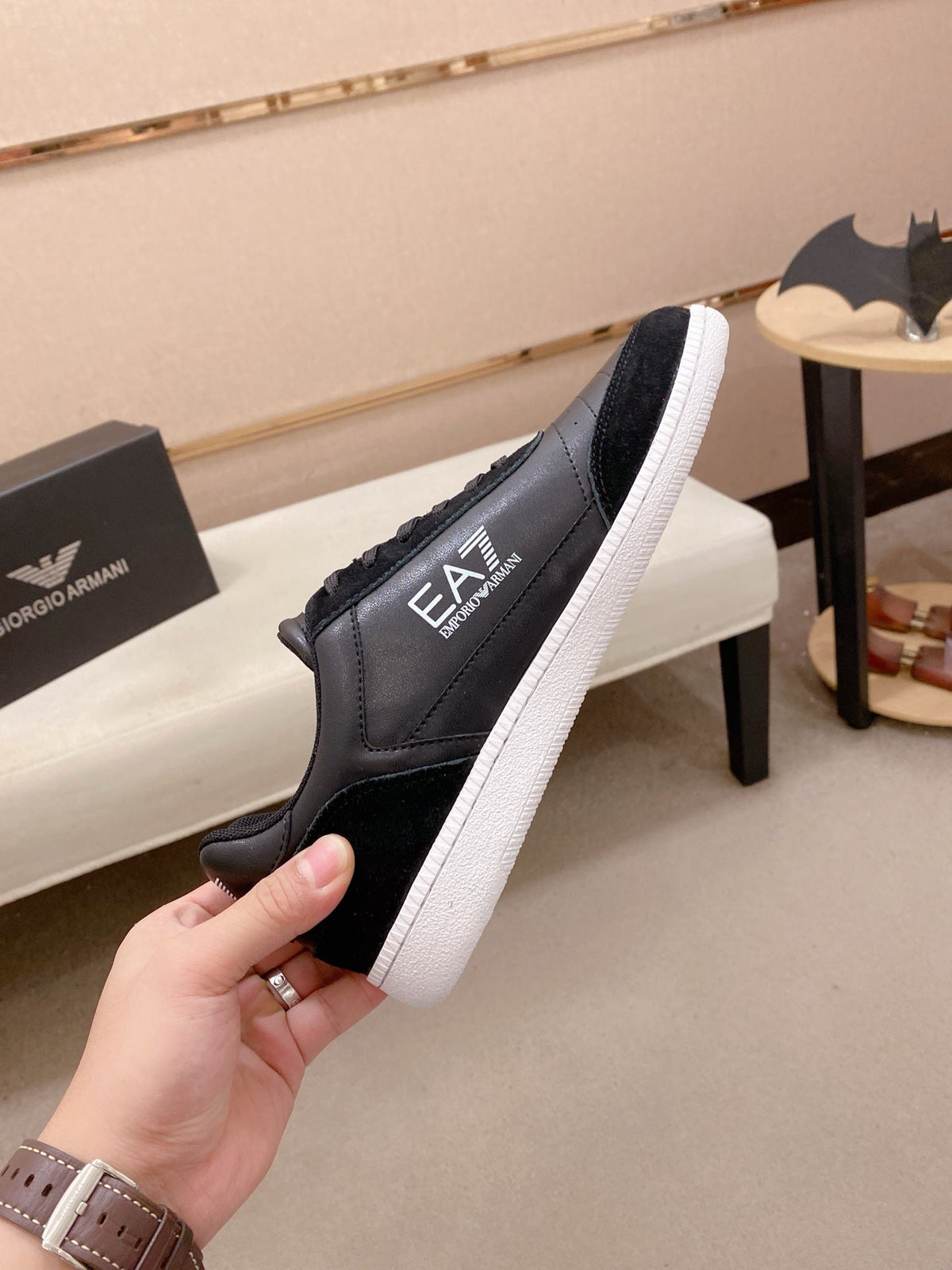 Armani Italian Leather Luxury Sneakers – New Collection