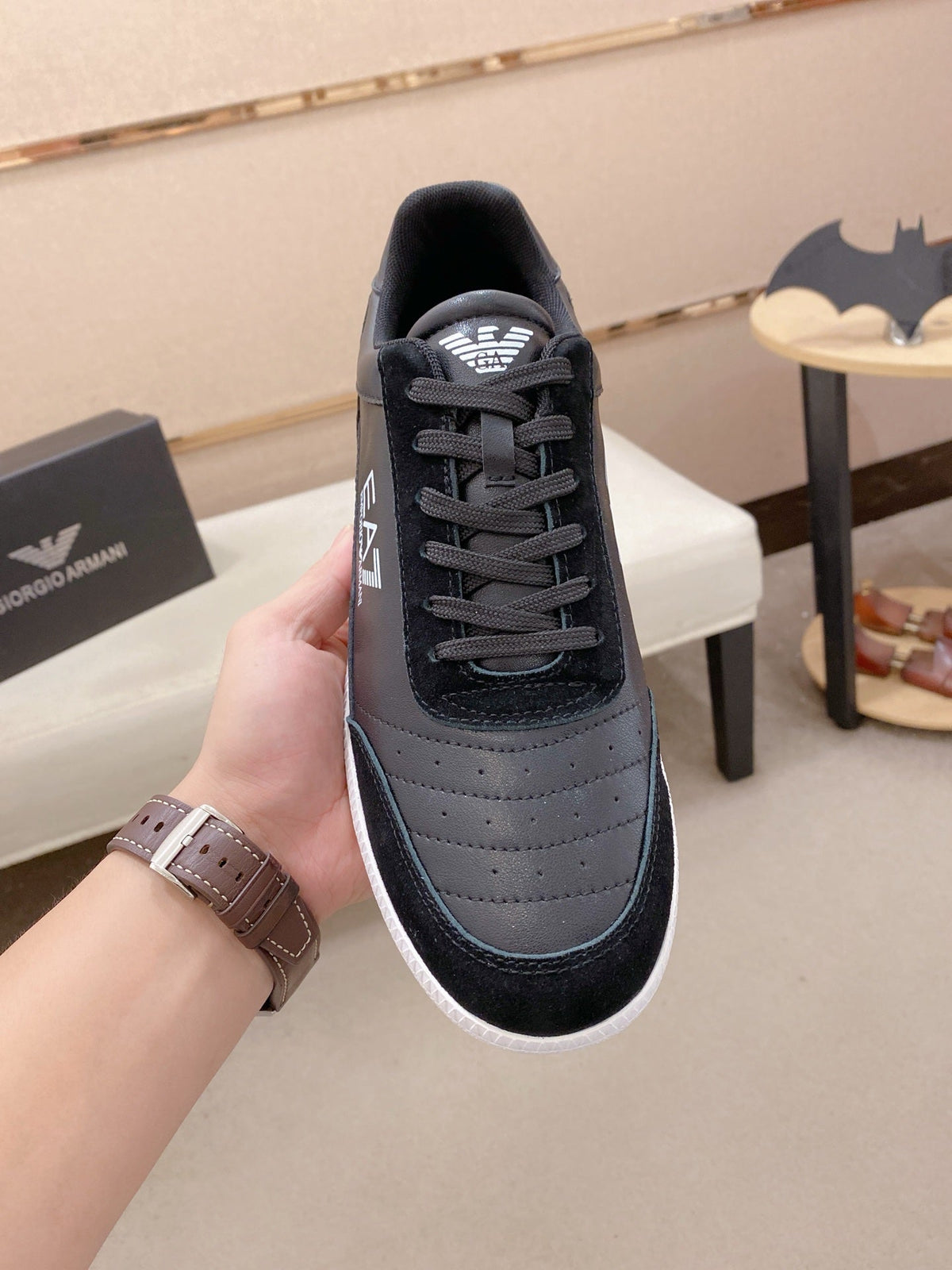Armani Italian Leather Luxury Sneakers – New Collection