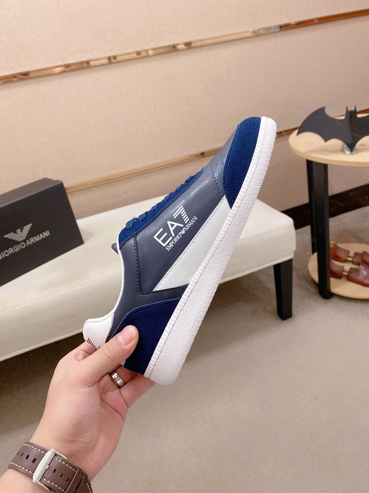 Armani Italian Leather Luxury Sneakers – New Collection