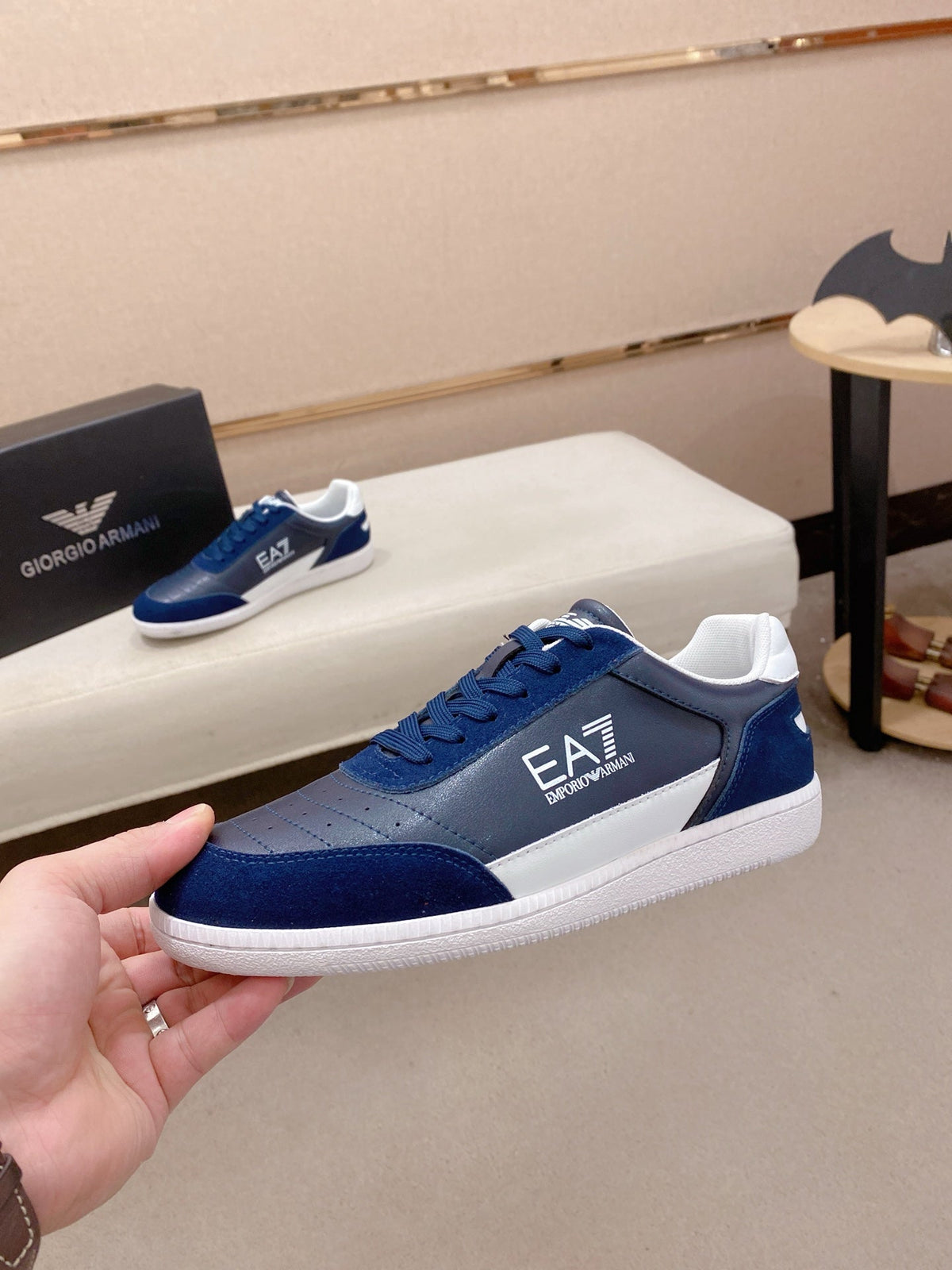 Armani Italian Leather Luxury Sneakers – New Collection