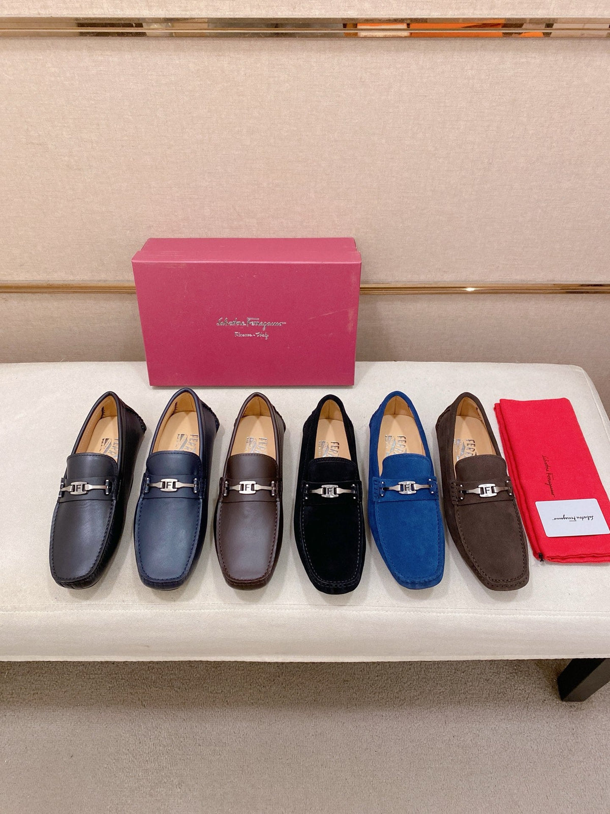 Ferragamo Men's Suede Driving Shoes