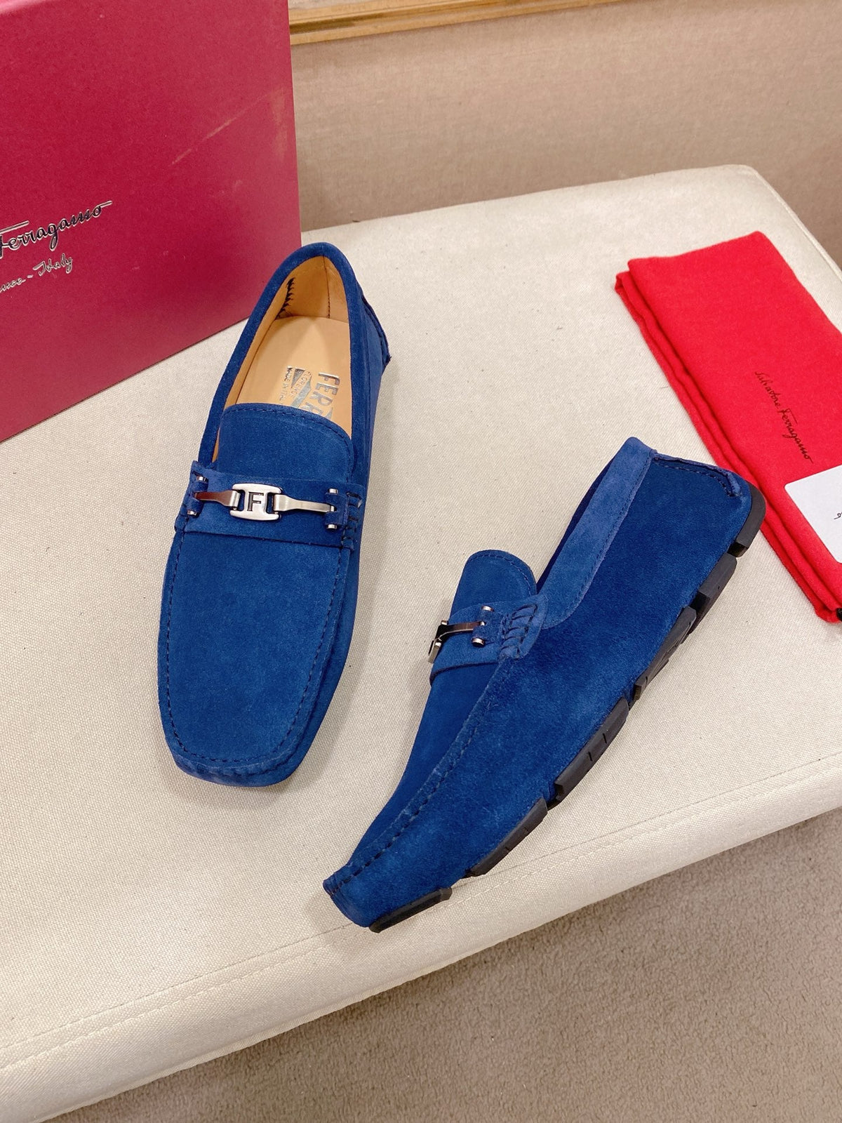 Ferragamo Men's Suede Driving Shoes
