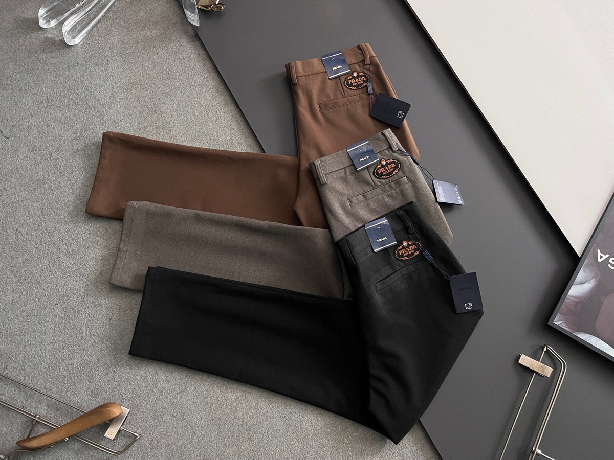 Prada Men's Cashmere Casual Trousers – 2025 Collection