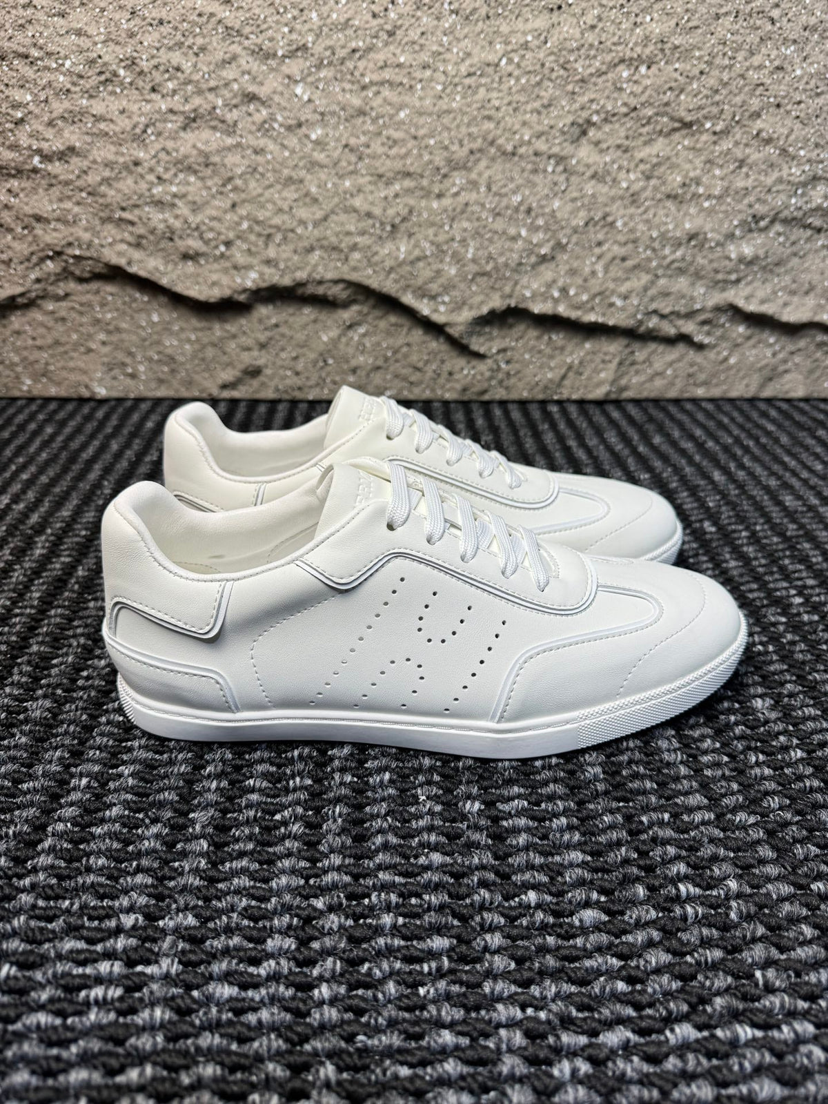 Hermès Laser-Punched H Nappa Calfskin Sneakers